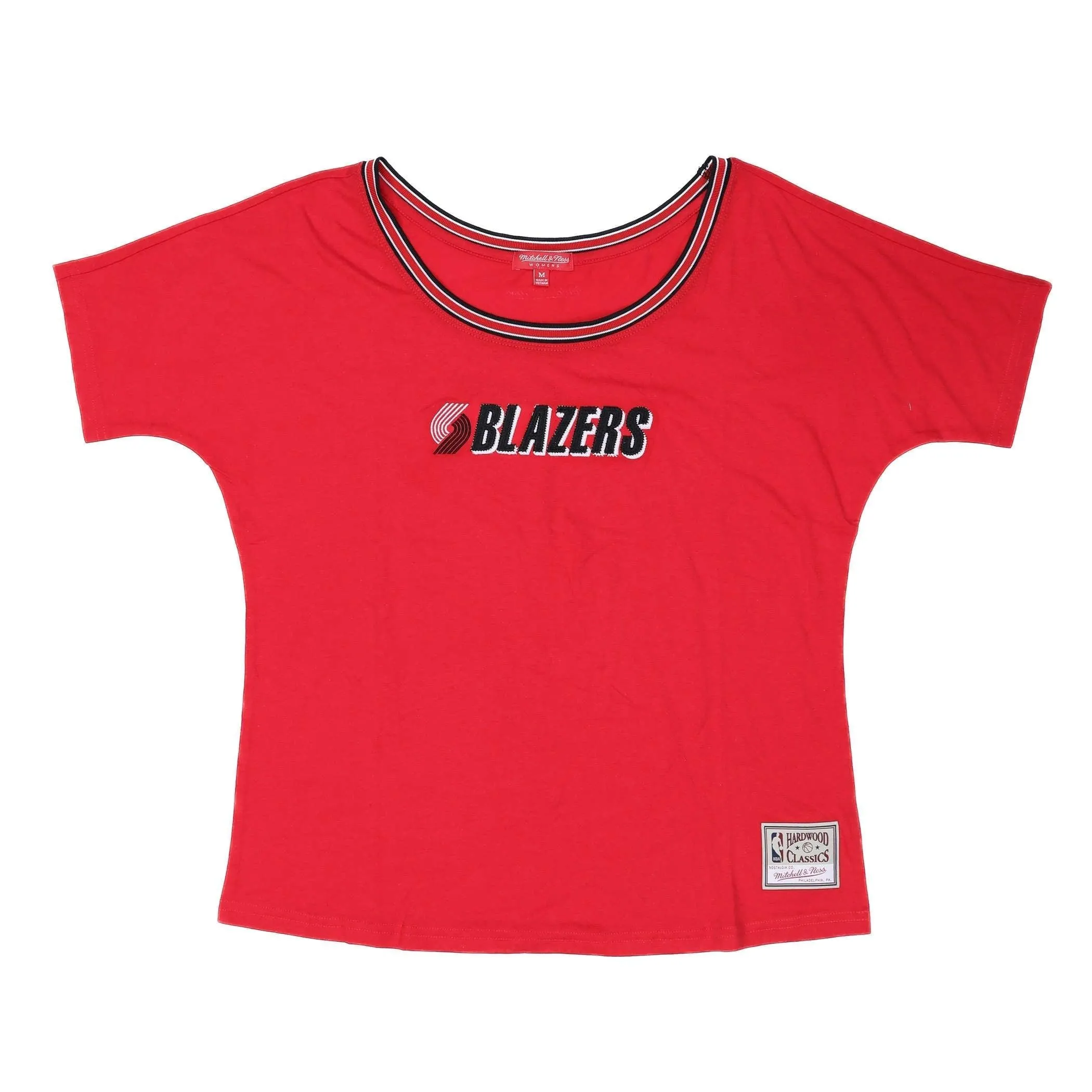 Portland Blazers Mitchell & Ness Portland Trail Blazers Women's Slouchy Tee