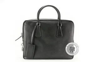 Prada VS0305 9Z2 Saffiano Travel Borsa DA Viaggio Nero / F0002 Leather Briefcases Shw