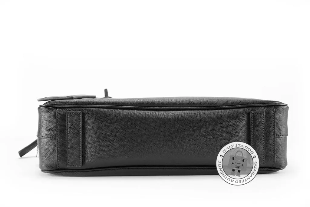Prada VS0305 9Z2 Saffiano Travel Borsa DA Viaggio Nero / F0002 Leather Briefcases Shw