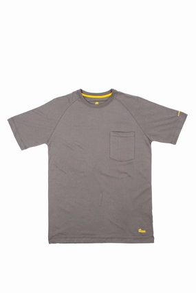 Comfortable fit Berne Mens Titanium Cotton Blend Performance Tee S/S