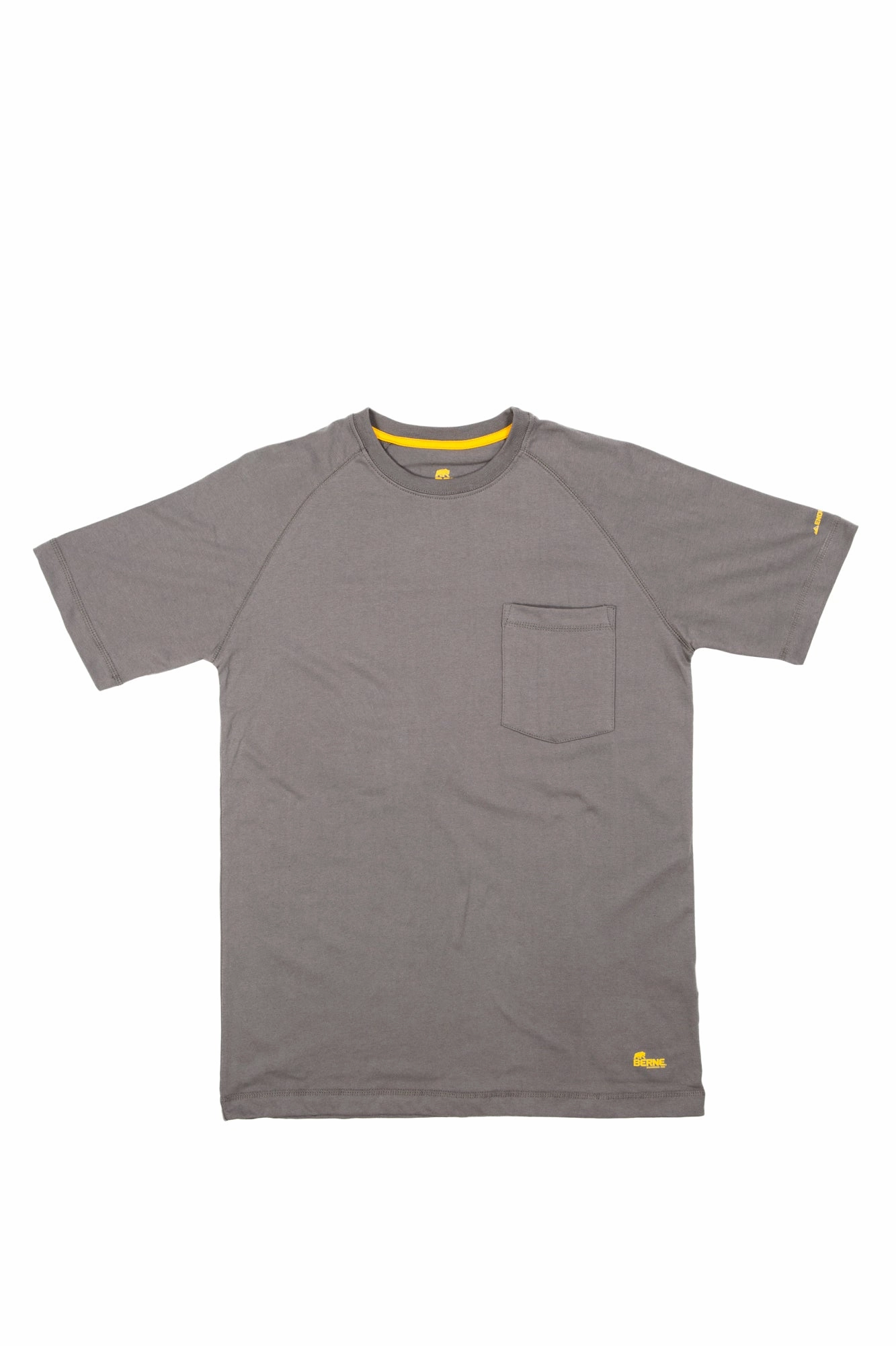 Comfortable fit Berne Mens Titanium Cotton Blend Performance Tee S/S