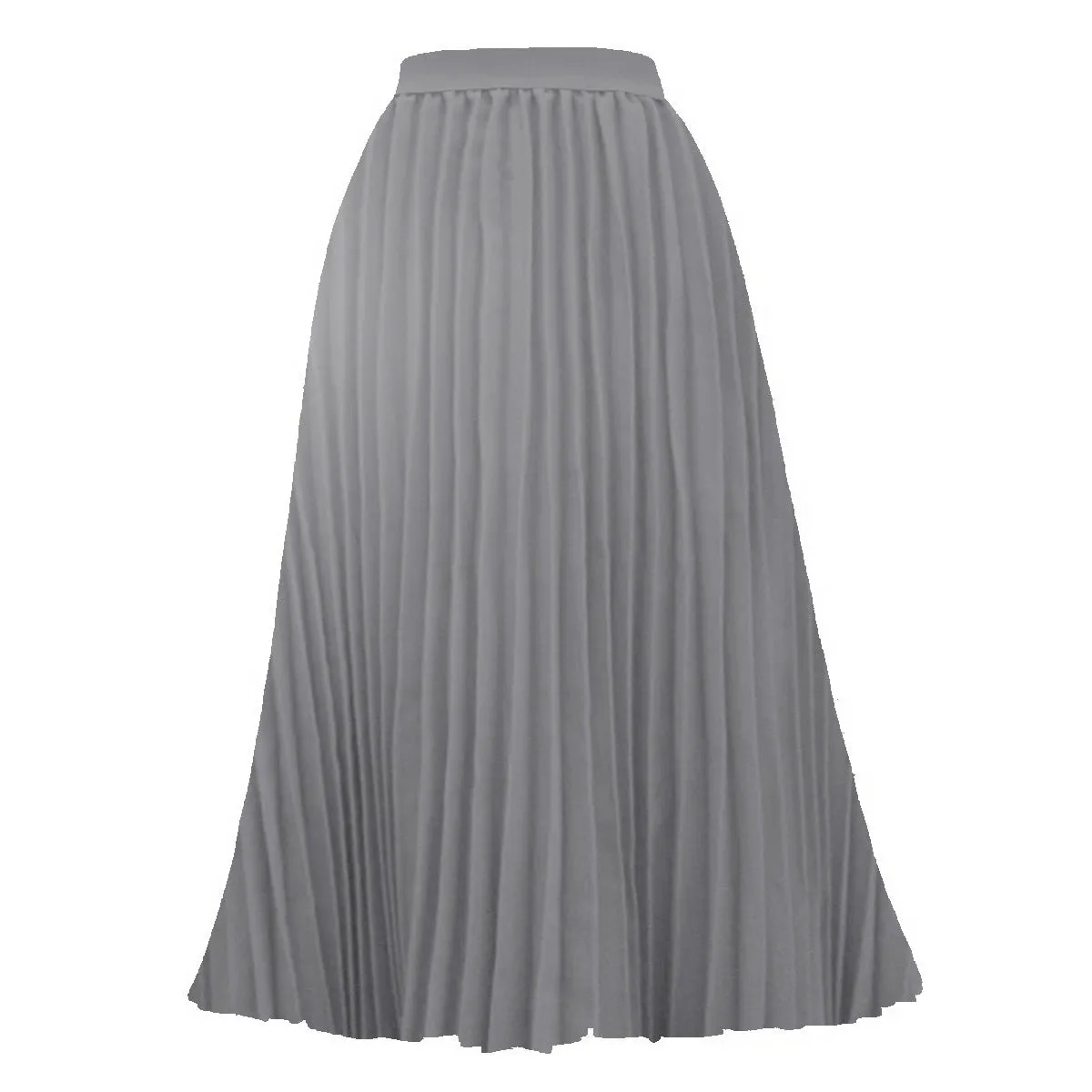 Printed Contrast Big Flare A Line Long Pleated Skirts