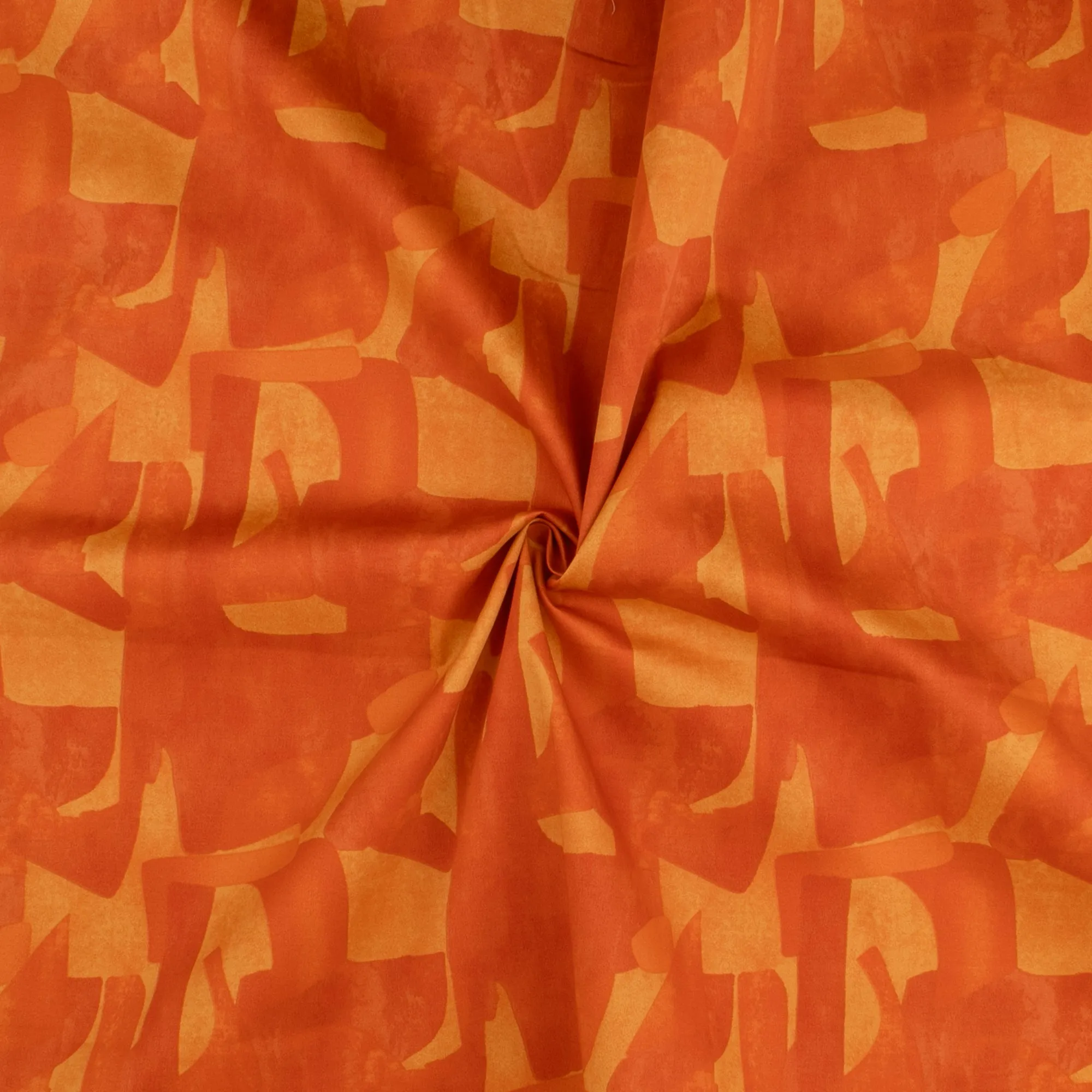 Printed Stretch Sateen - SANDY - 003 - Orange