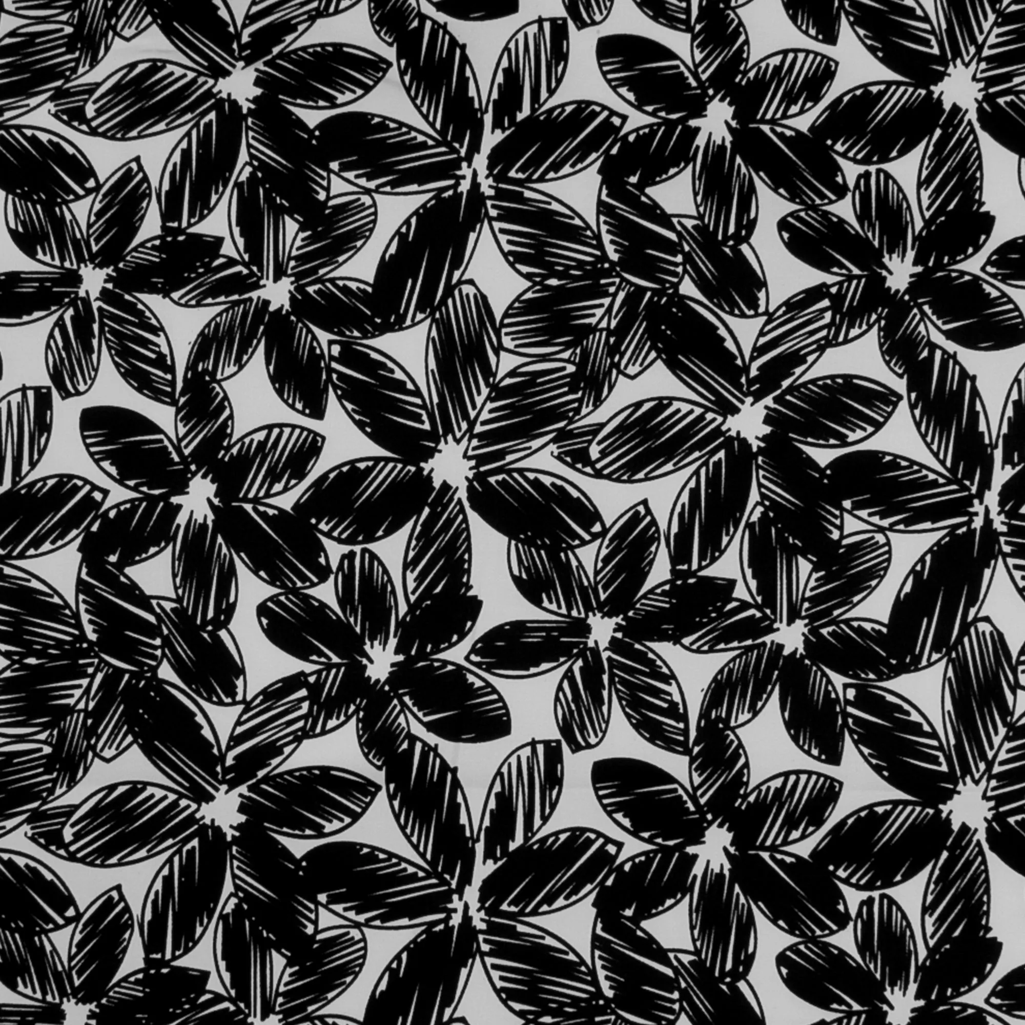 Printed Stretch Sateen - SANDY - 005 - Black