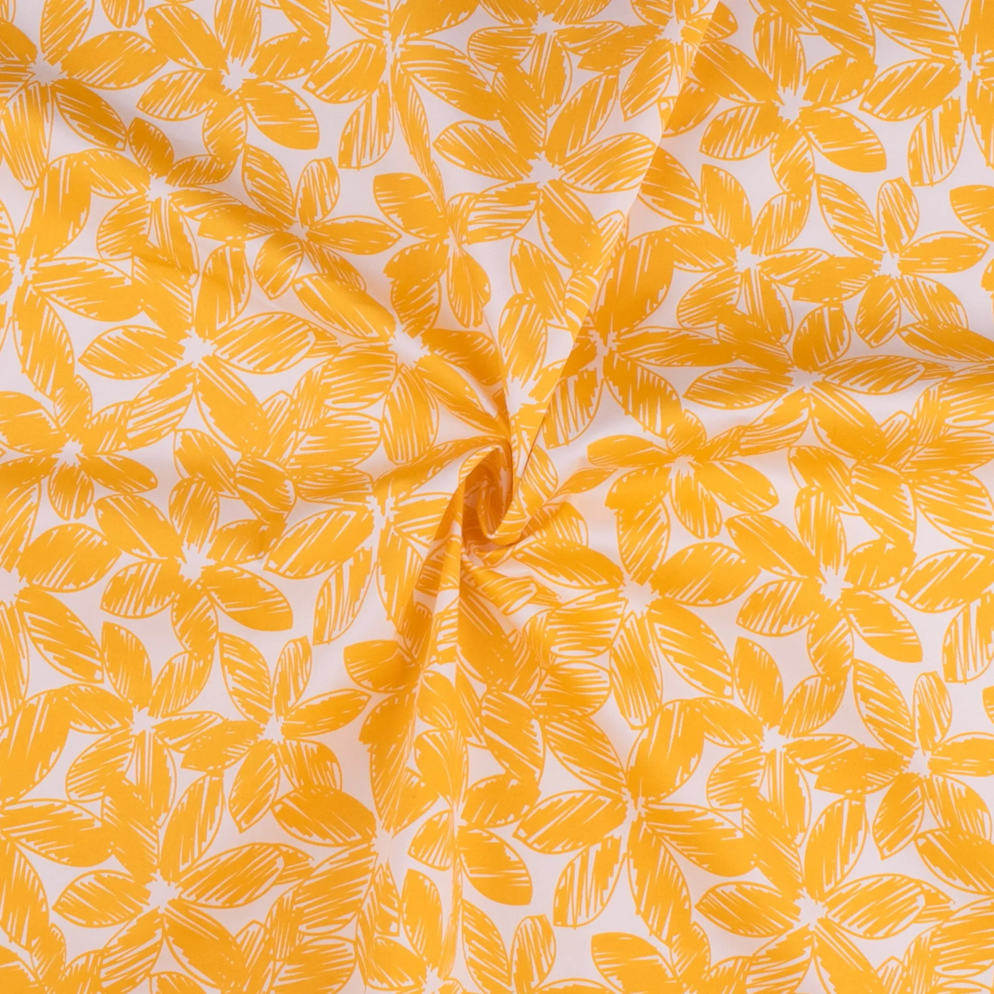 Printed Stretch Sateen - SANDY - 006 - Yellow