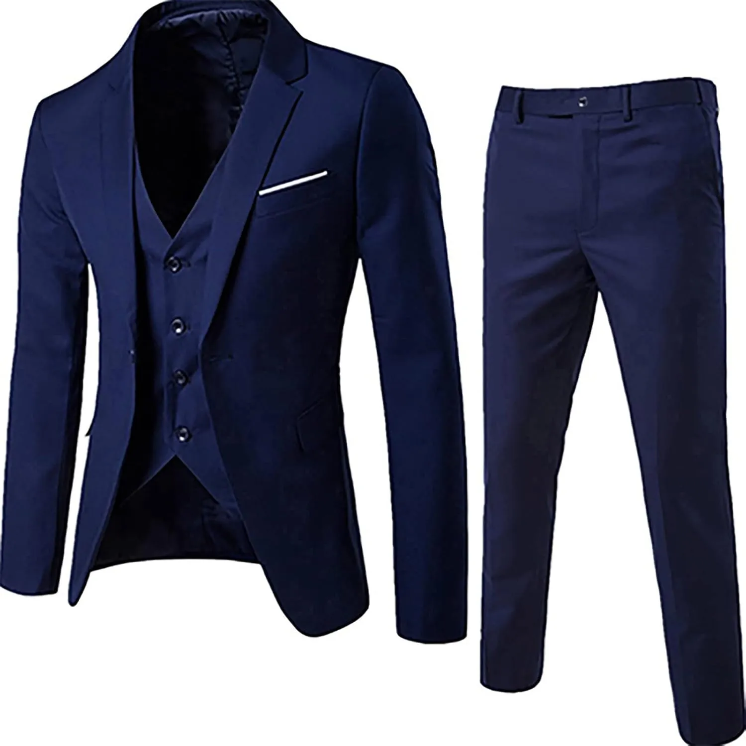 Prom Suits for Mens Tuxedo Suits Set Classic Black Slim Fit 2 Piece Wedding Big and Tall Blue Suit for Mens Blazers