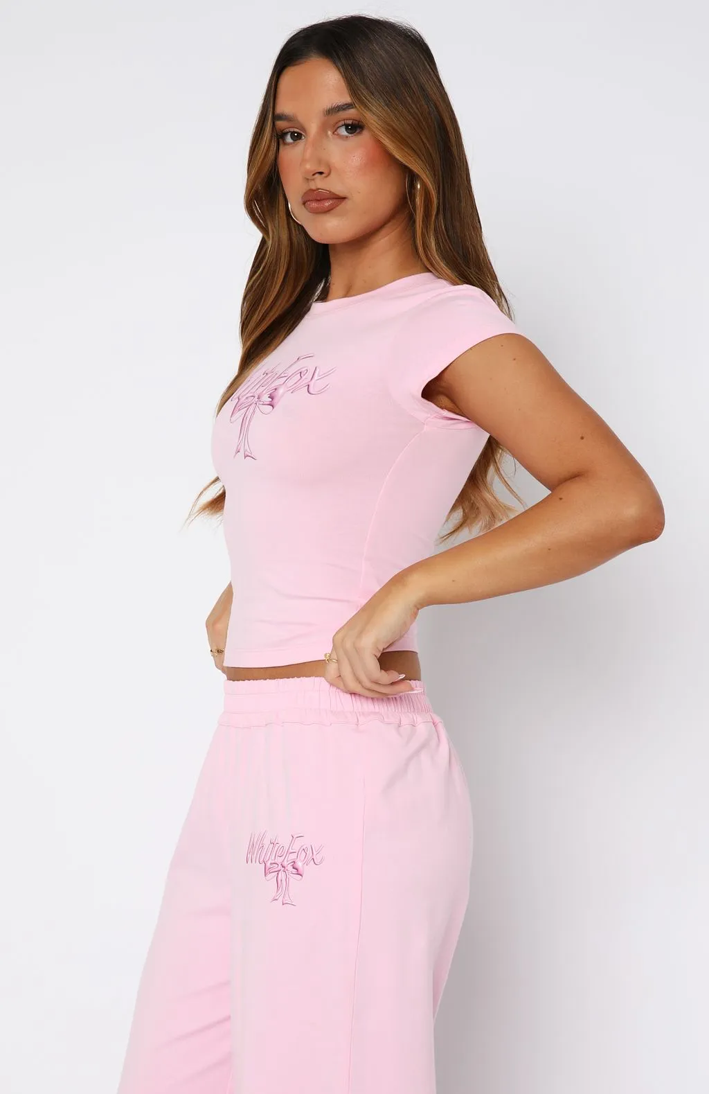 Protecting What's Mine Baby Tee Pink Breathable Knit Fabric