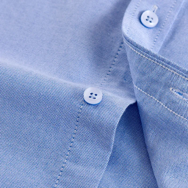Pure Cotton Long Sleeve Washed Oxford Casual Shirts