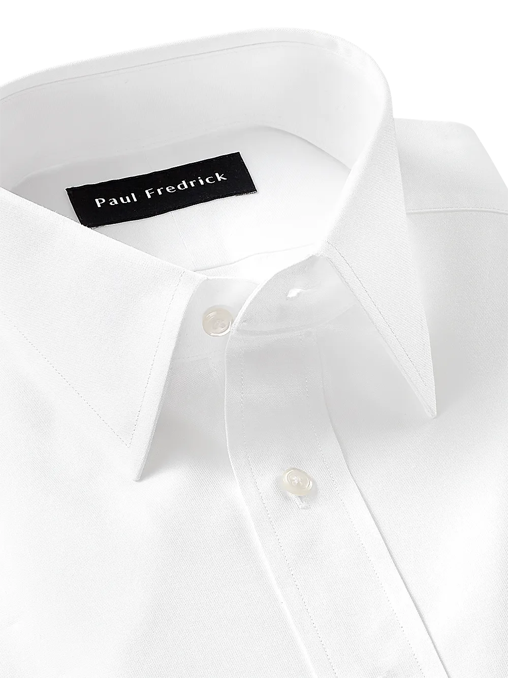 Pure Cotton Pinpoint Solid Color Straight Collar Dress Shirt - Blue Stripe