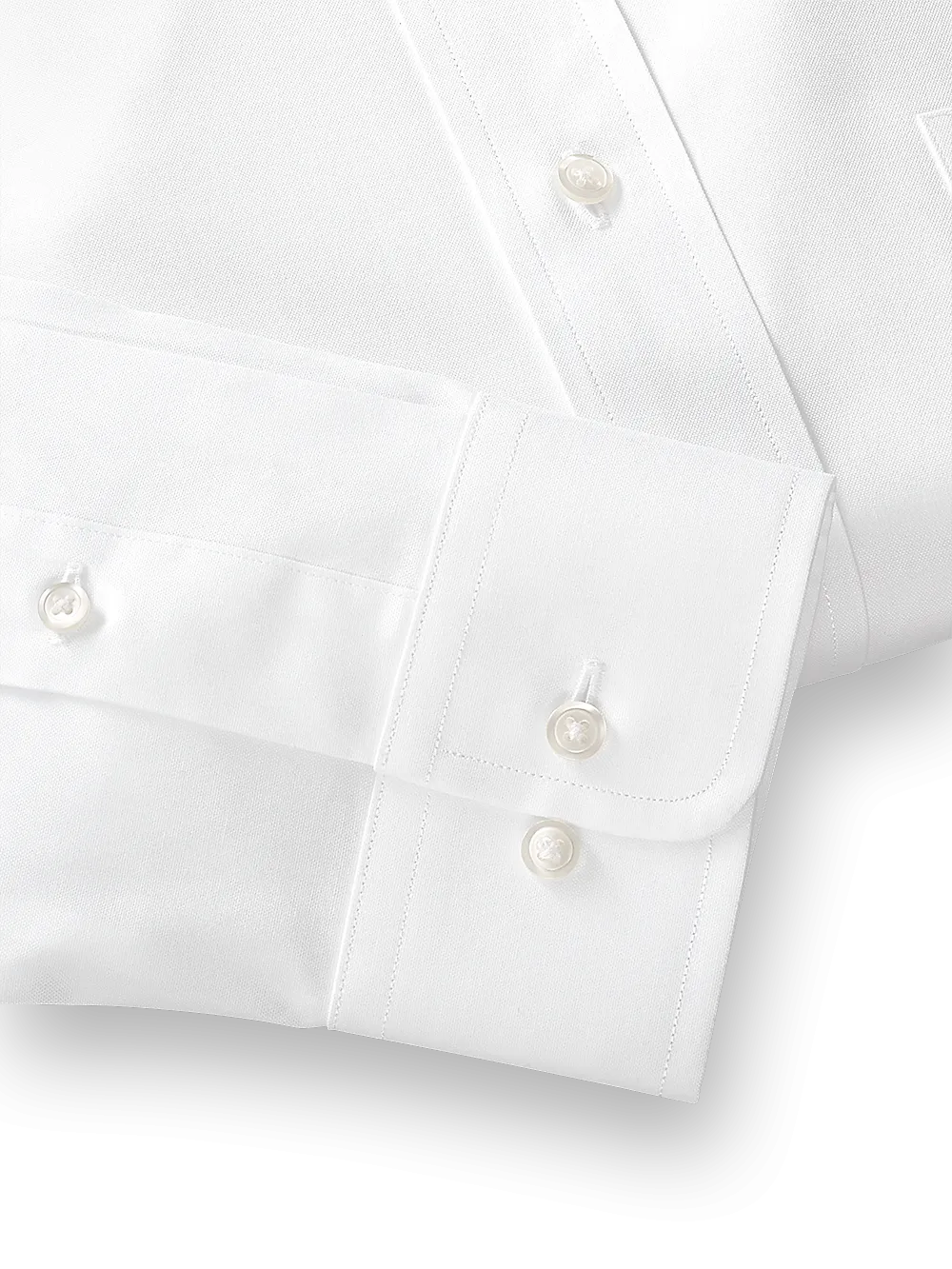 Pure Cotton Pinpoint Solid Color Straight Collar Dress Shirt - Blue Stripe