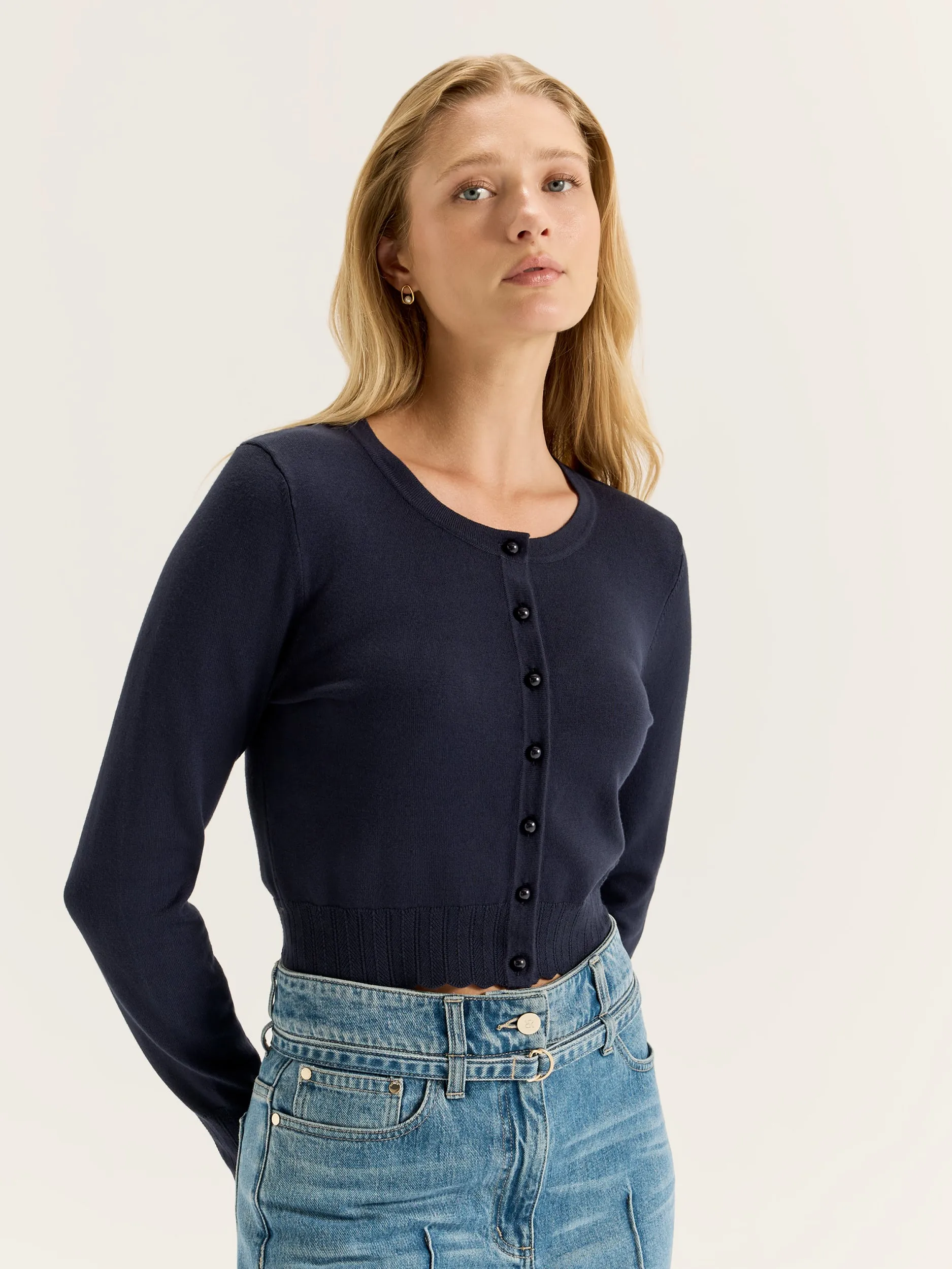 Fast Drying Material Cassia Cardigan