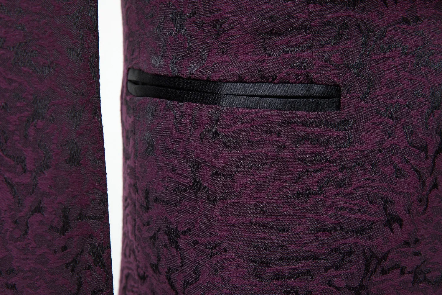 Purple Navy Unique Patterned Party 3 Piece Men Suits