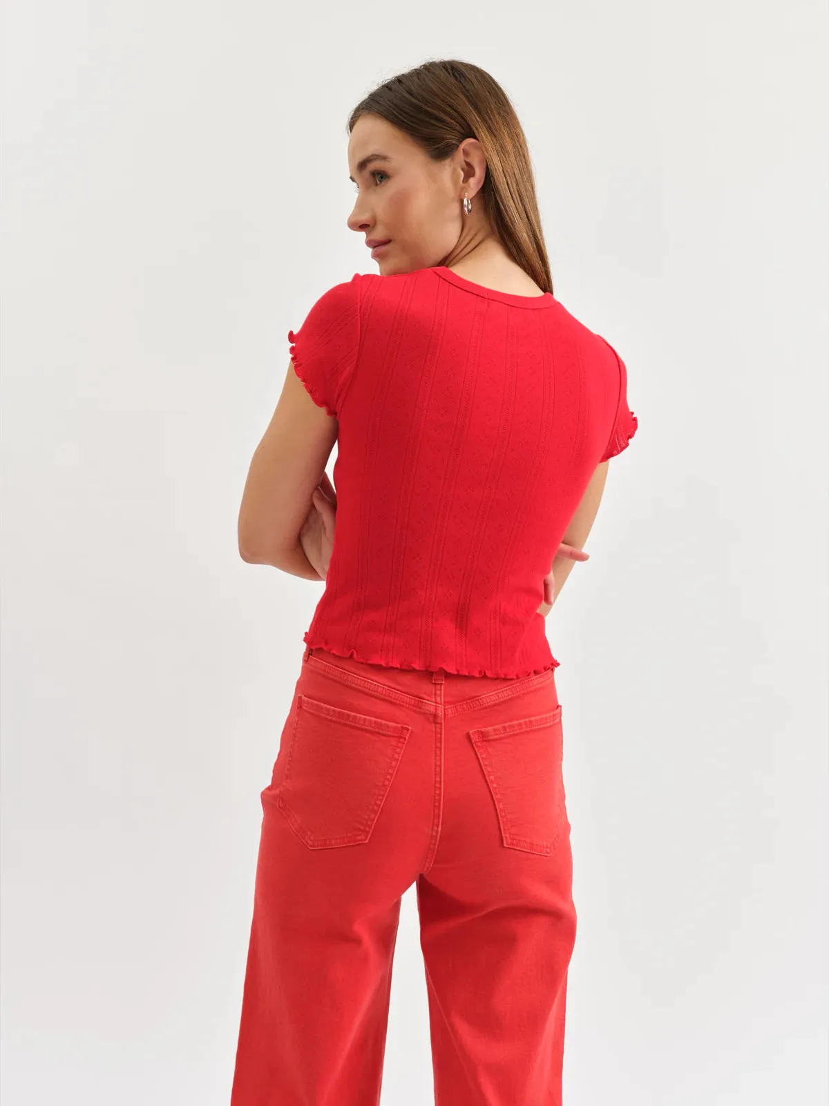 Lily Baby Tee in Cherry Perfect Layering