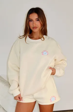 Early Chill Keep Blooming Lounge Shorts Lemon