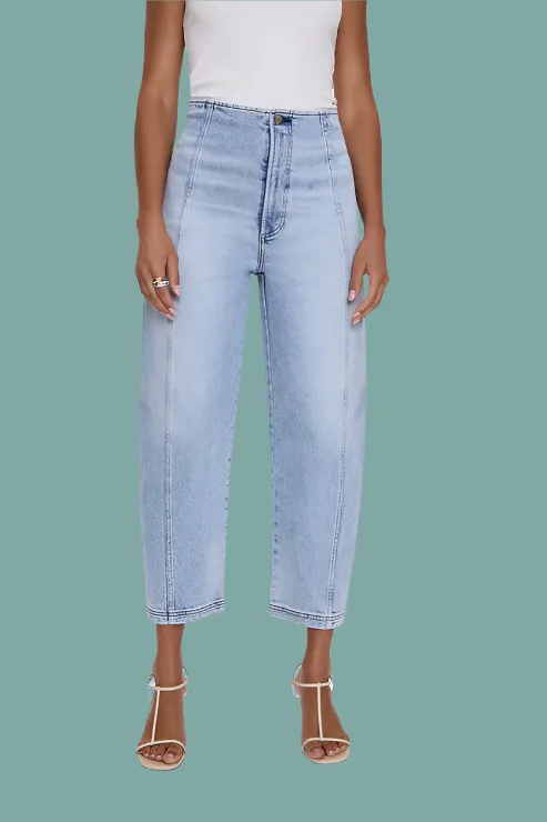 ReinforcedKnees Blair High Rise Seamed Barrel - Pristine