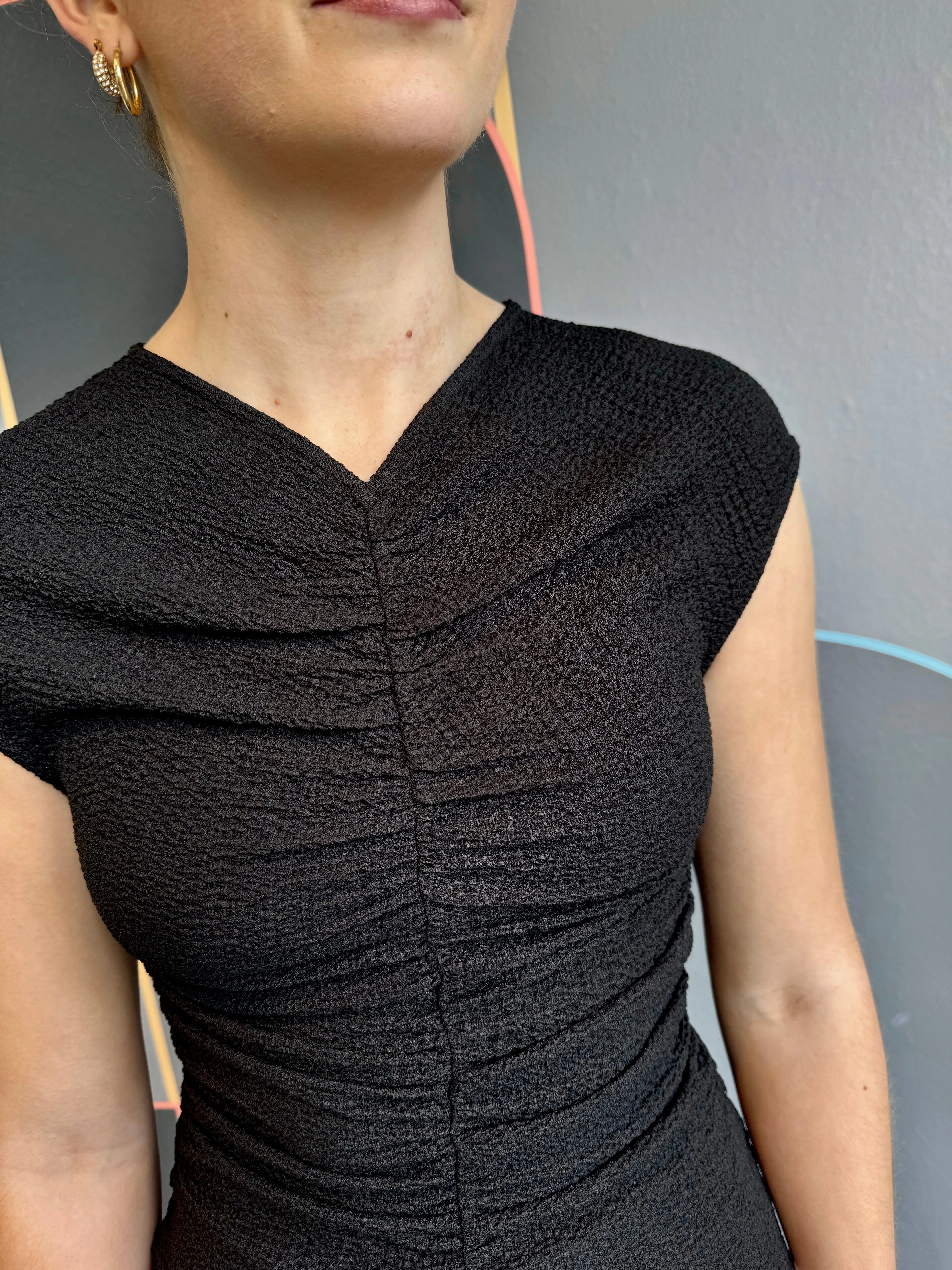 Eva Crinkled Top Snag Free Fabric SoftTouchFinish