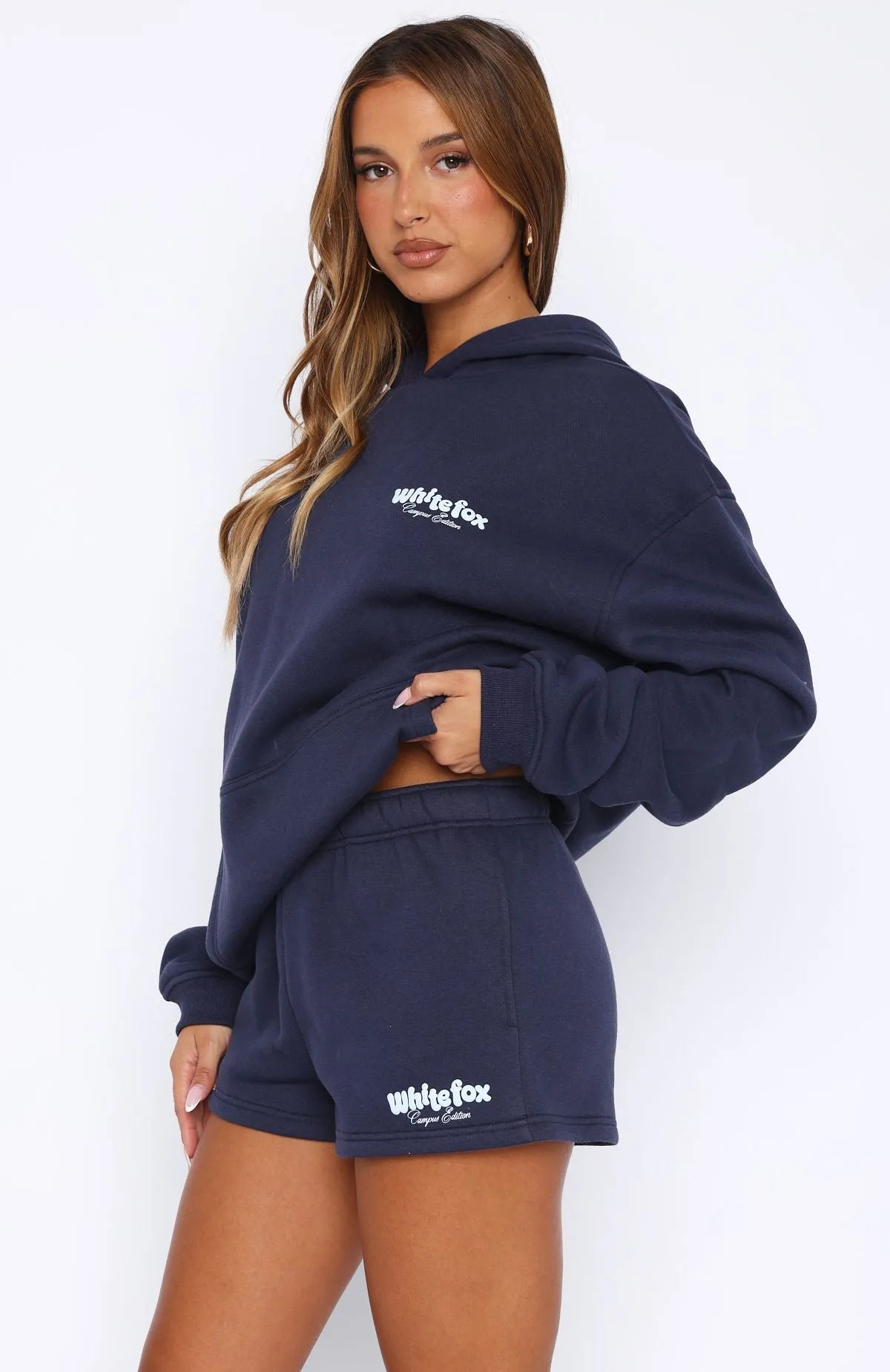 High Above Lounge Shorts Navy Bamboo Fiber Composition Homewear Style