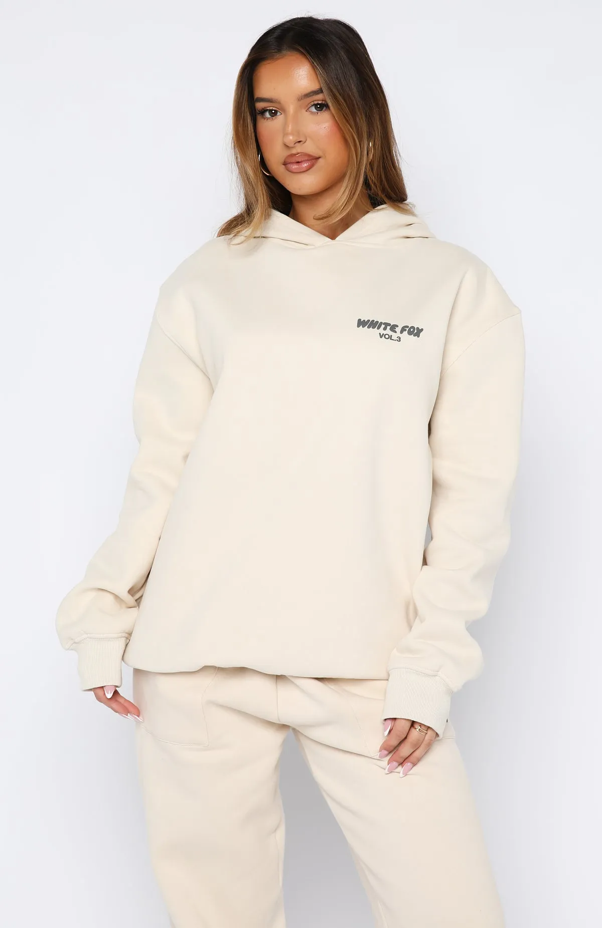 Offstage Hoodie Pebble Gentle Stretch Waistband Relaxed Armhole Fit
