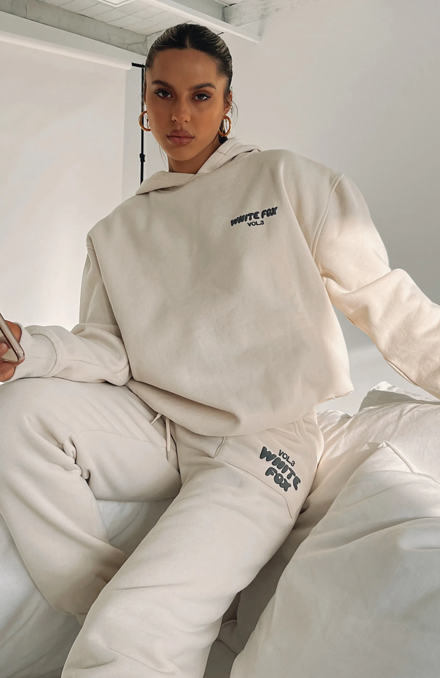 Drop Shoulder Offstage Hoodie Pebble