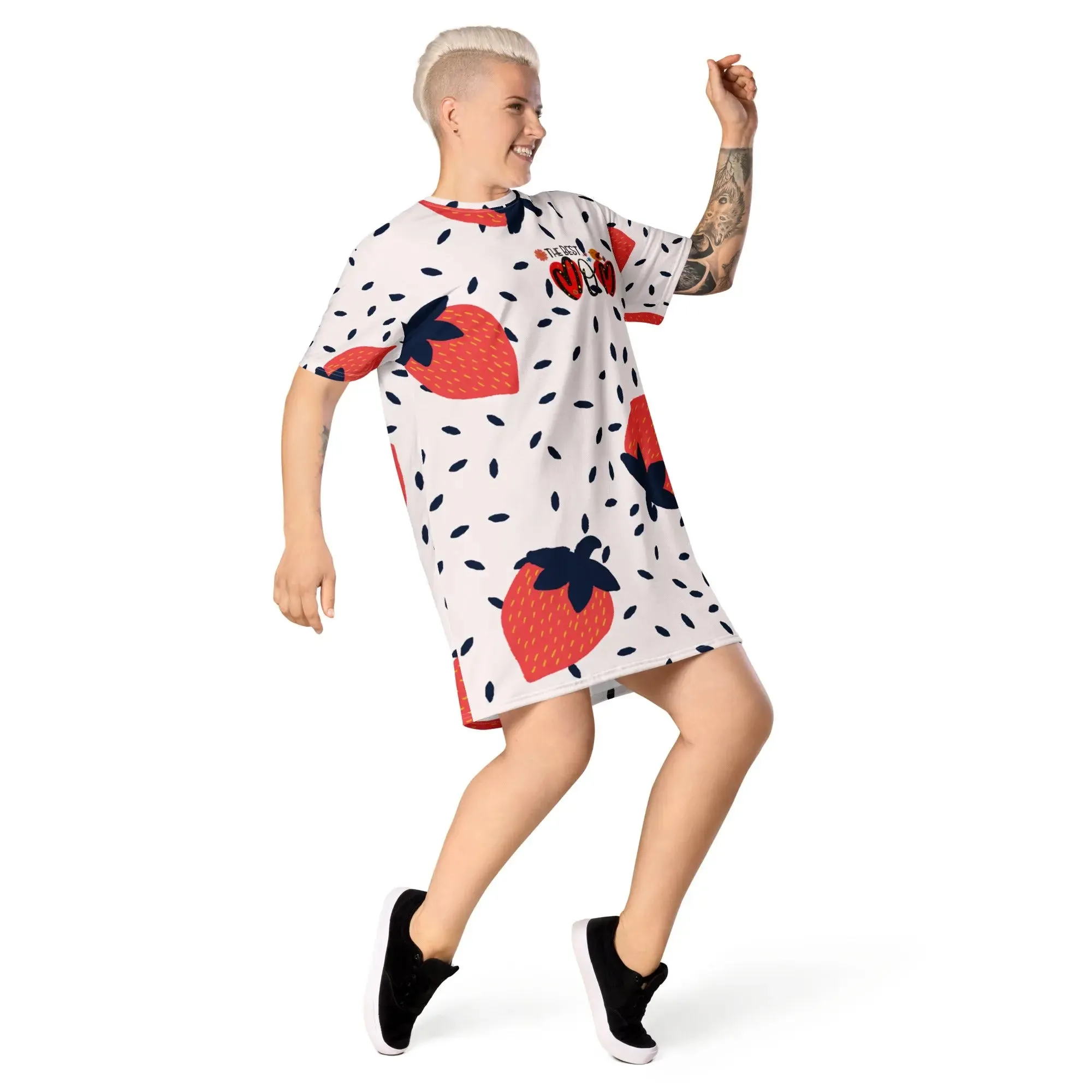 "Mothers' Day" Collection - Strawberry T- Shirt Dress
