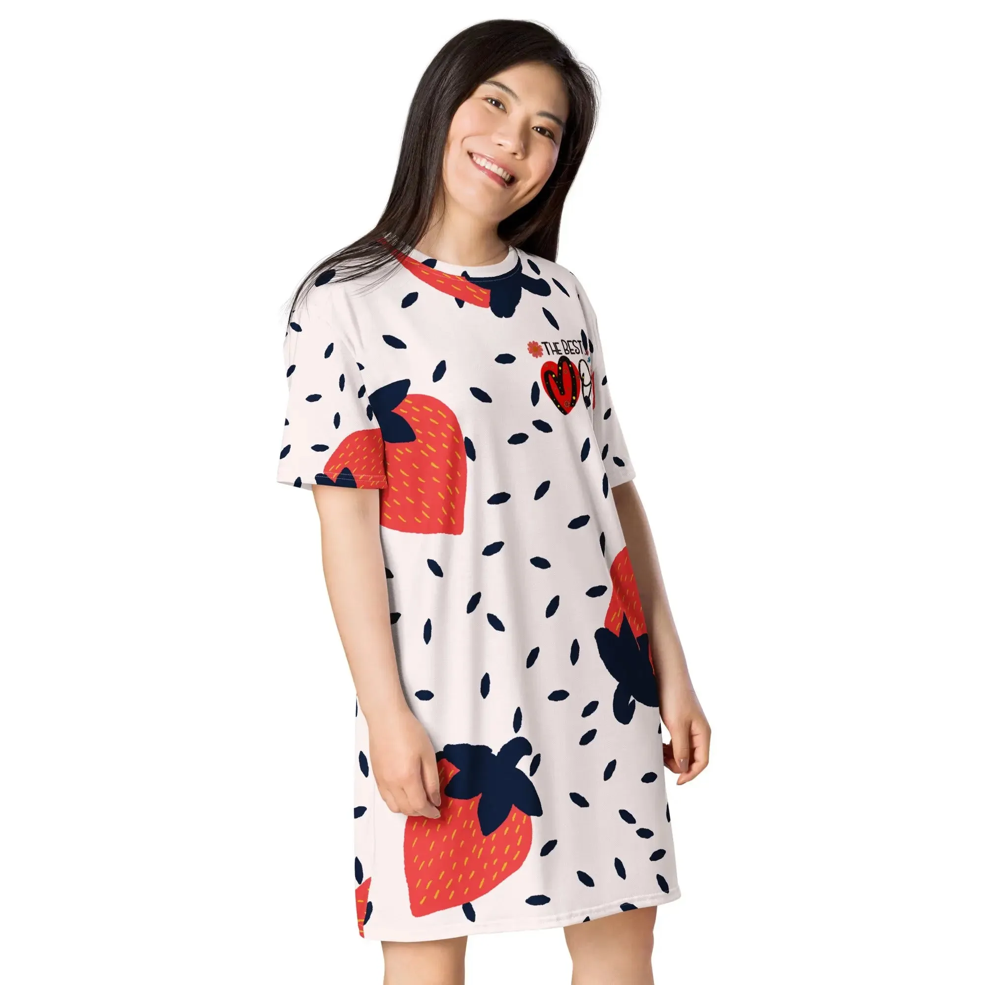 "Mothers' Day" Collection - Strawberry T- Shirt Dress