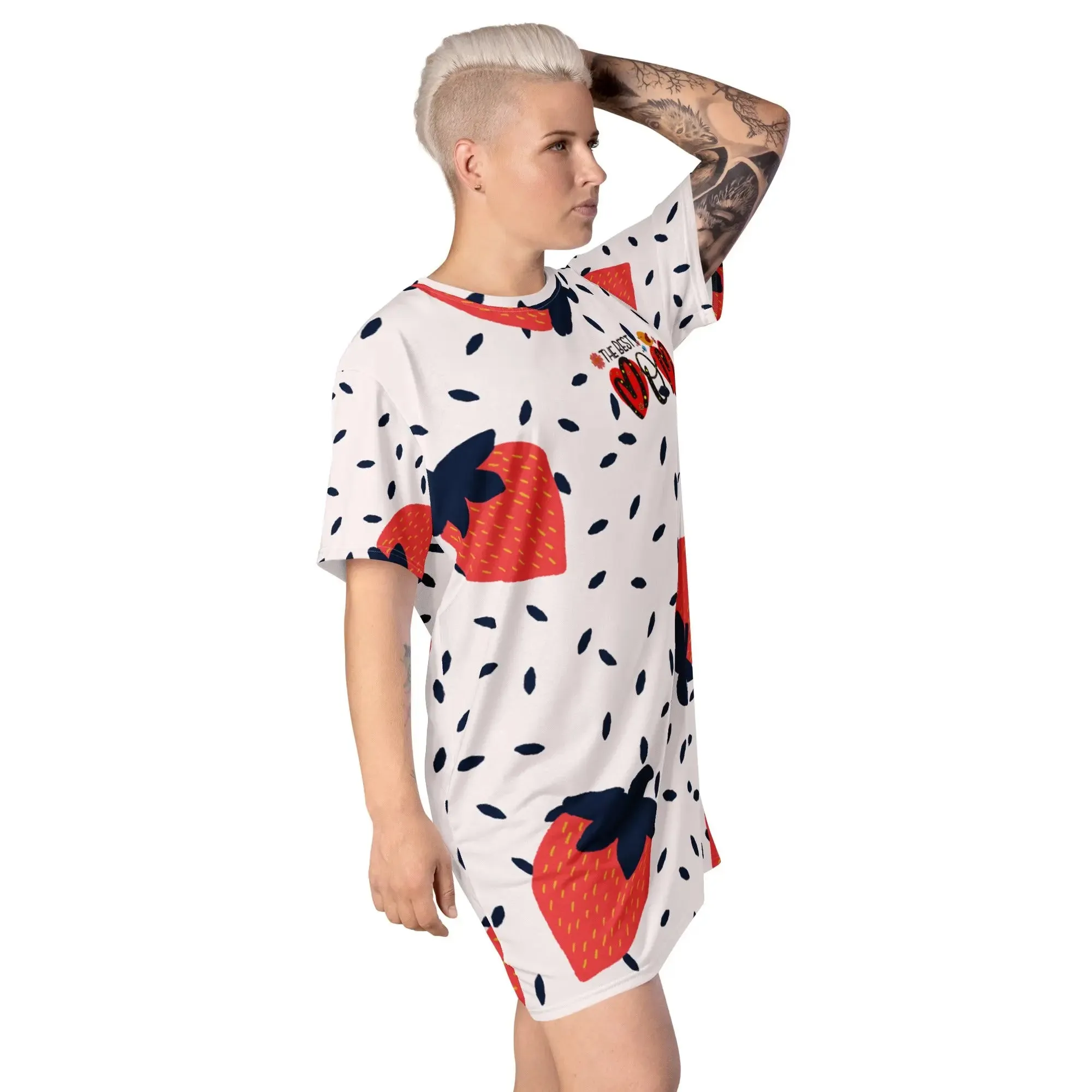 "Mothers' Day" Collection - Strawberry T- Shirt Dress