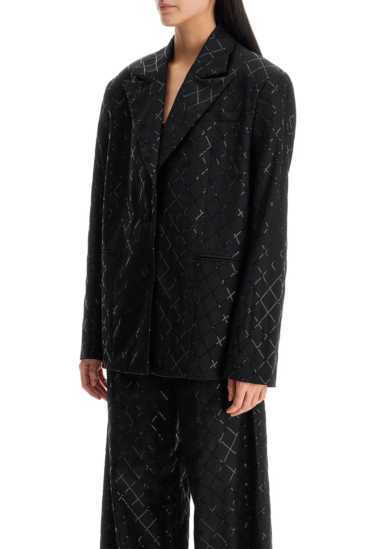 "oversized sequin 113325100 BLACK
