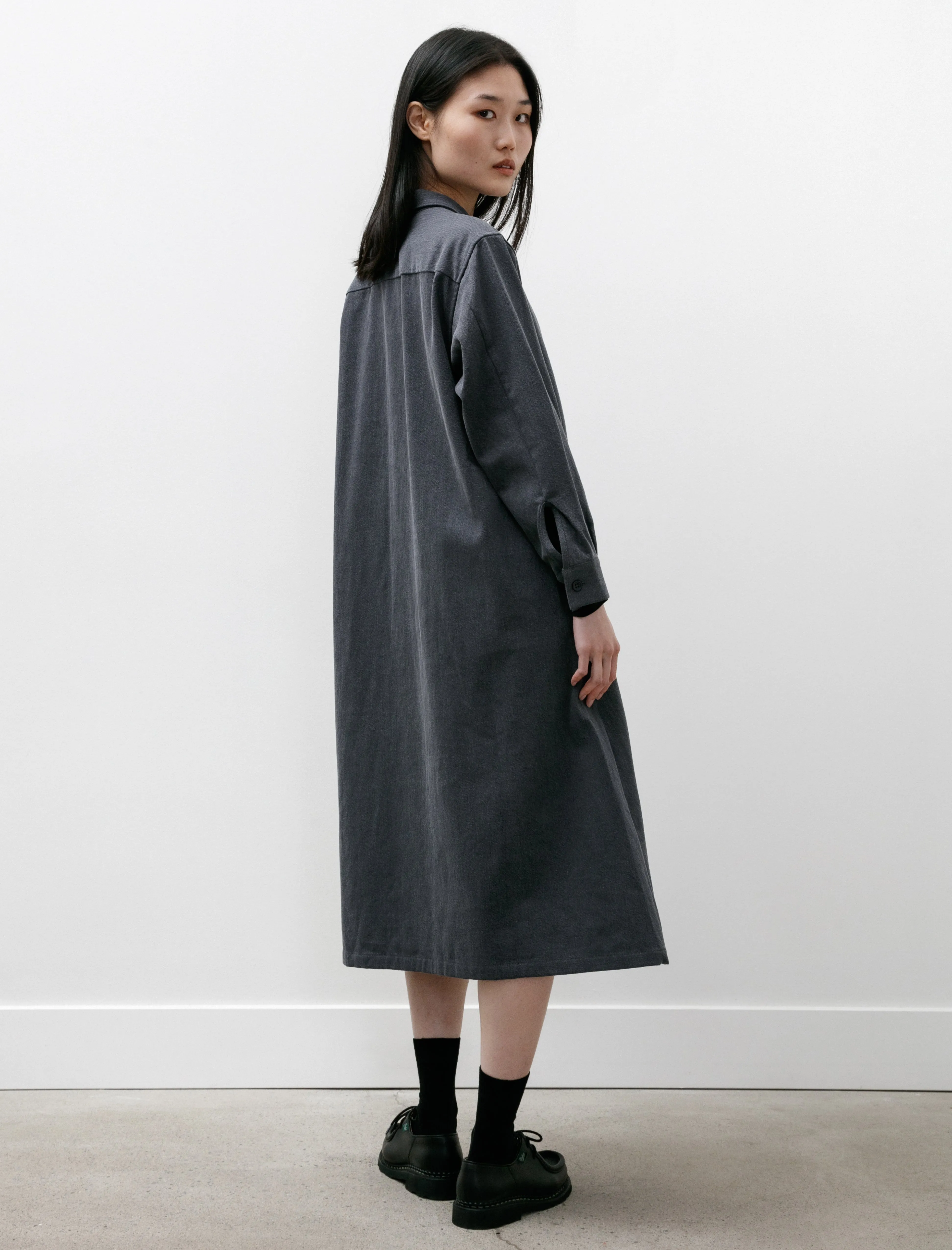 R17A1 Shirt Dress Denim Asphalt
