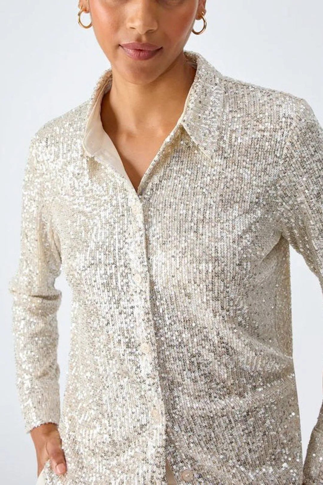 MultipanelLayout Radiant Sequin Shirt