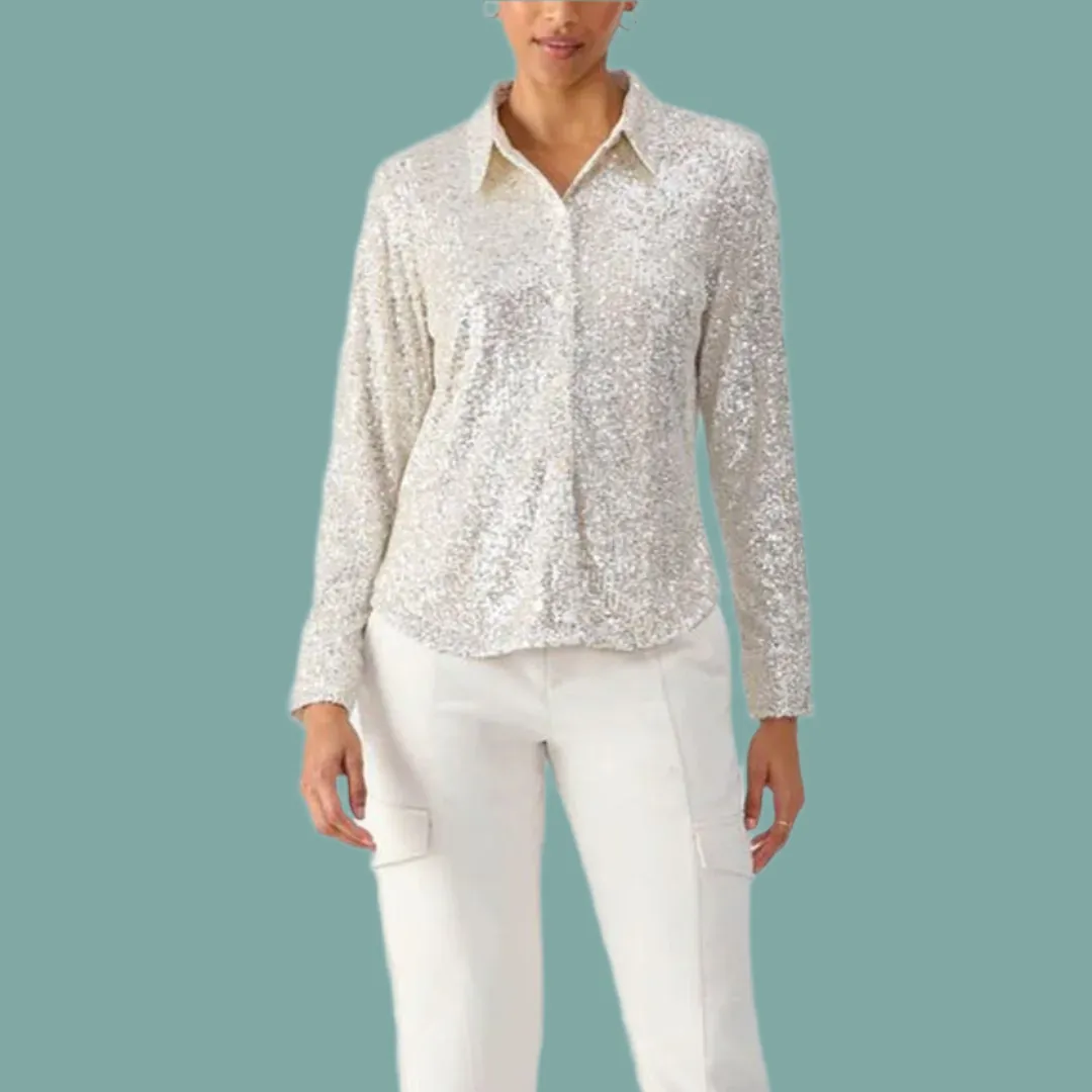 Radiant Sequin Shirt Durable Reinforced Shoulders BondedShoulder