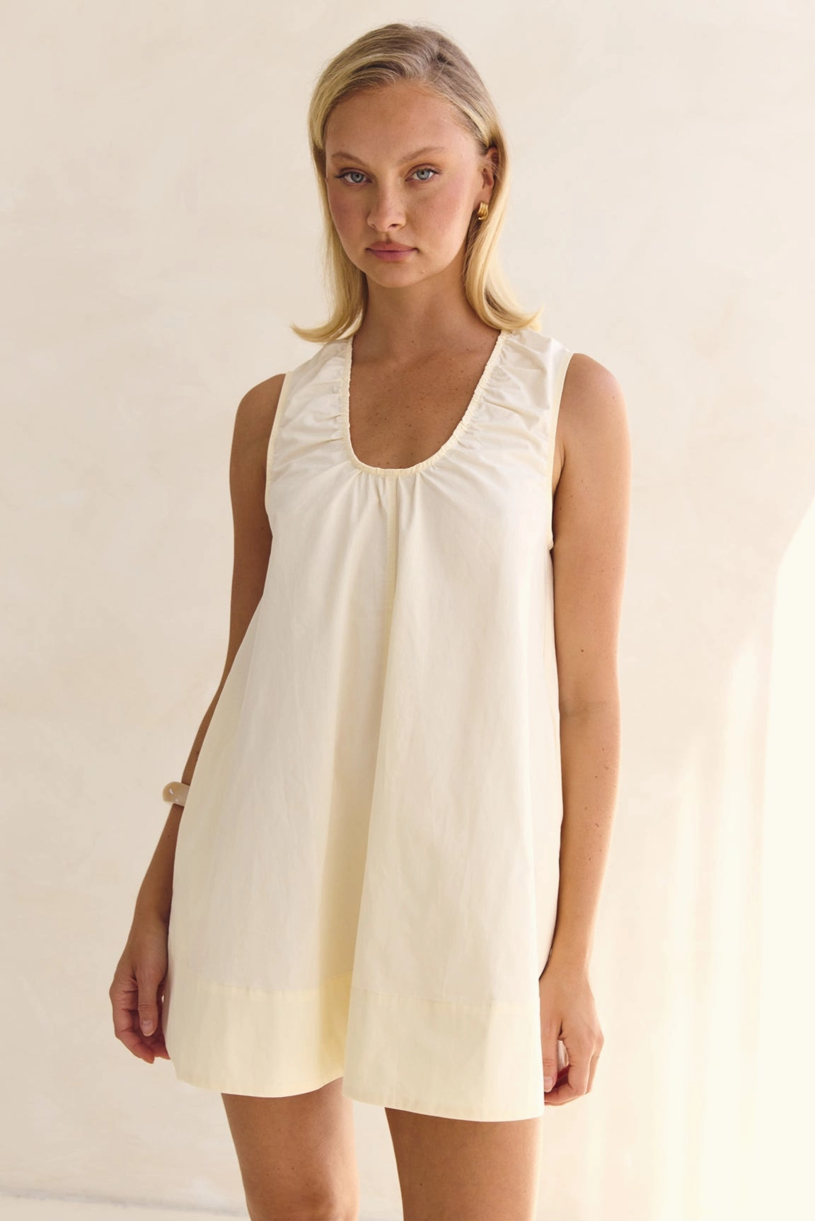 Raelle Mini Dress (Butter) Slender Look