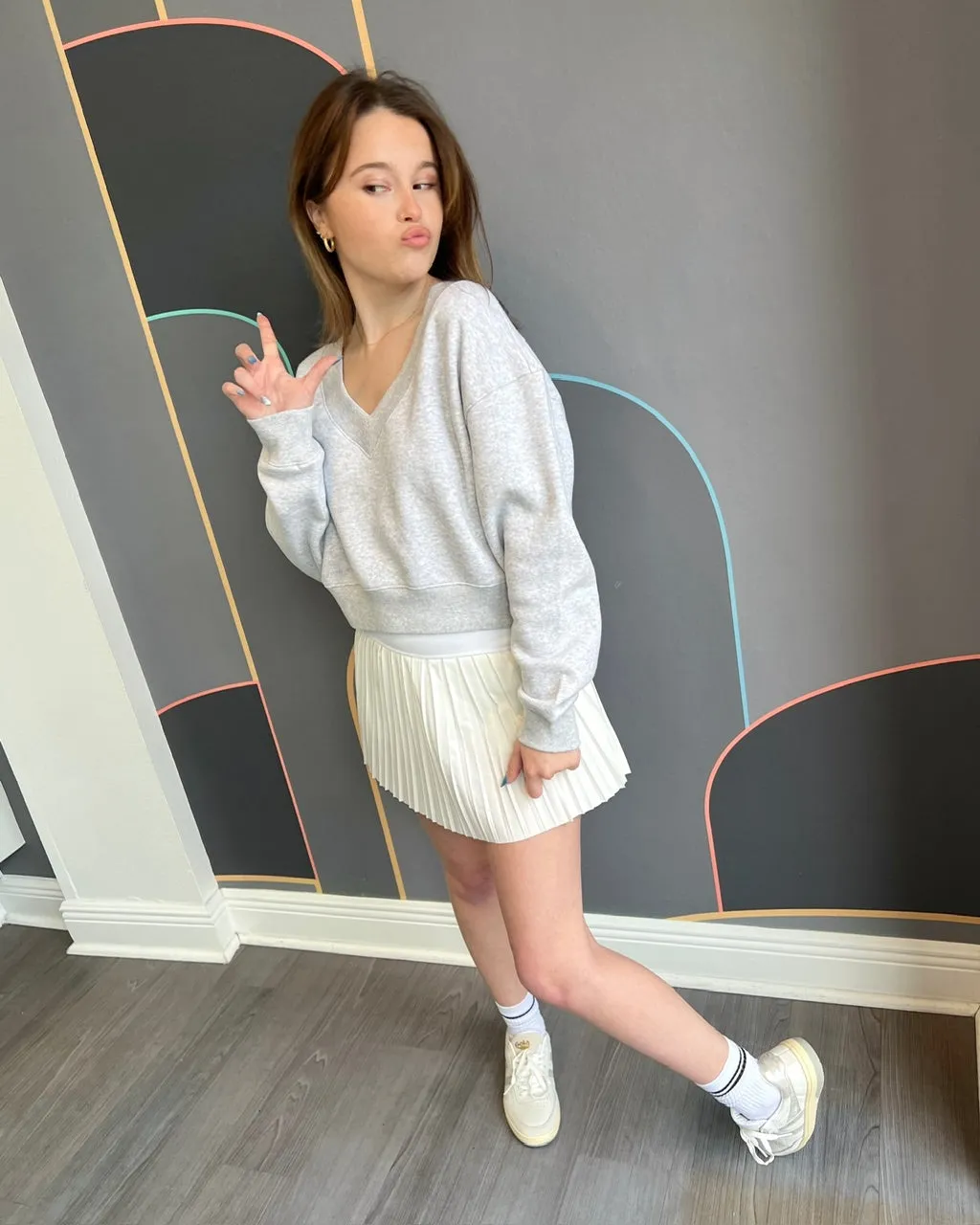 Rally Cropped Sweatshirt Balanced Stretch Structure