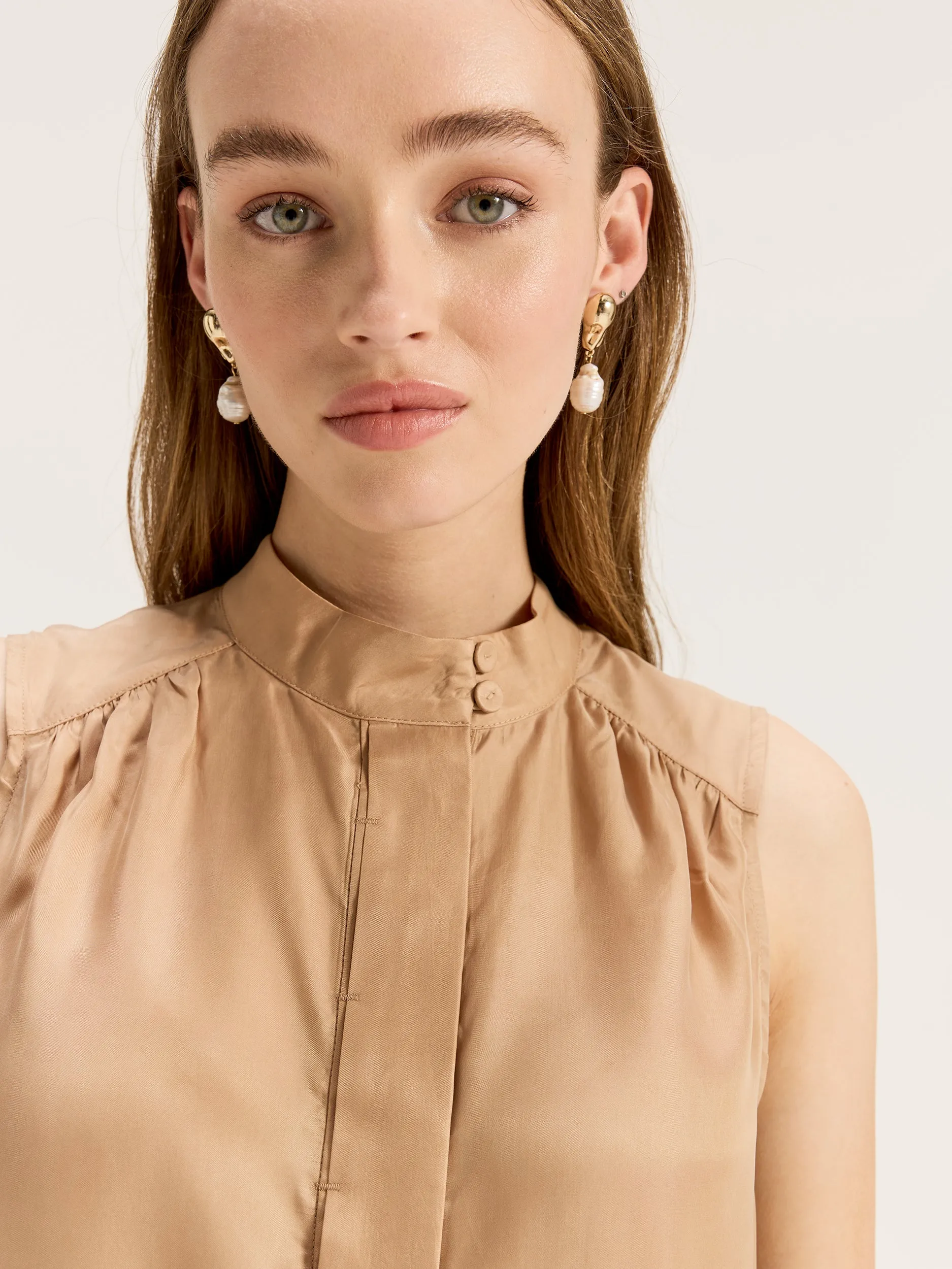 Rally Top Layered Neckline