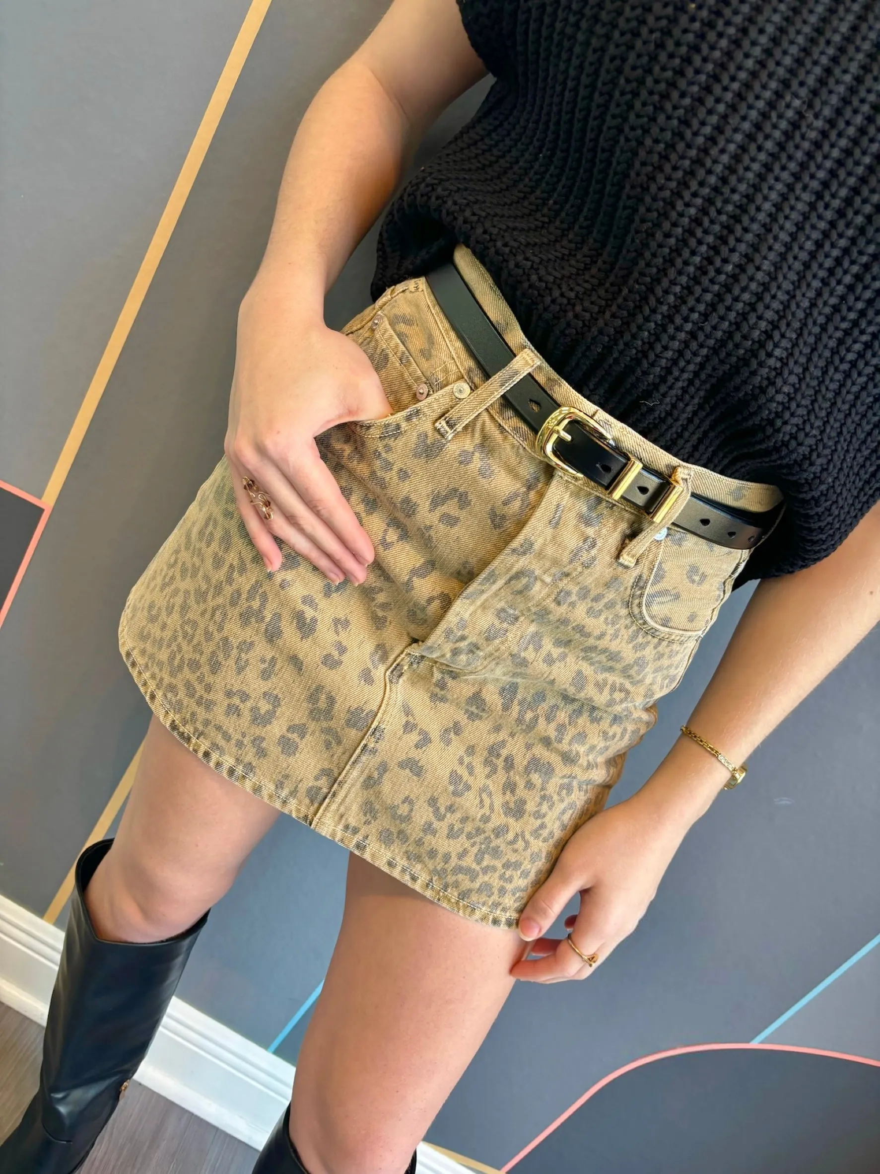 Back Slit Ramona Mini Skirt