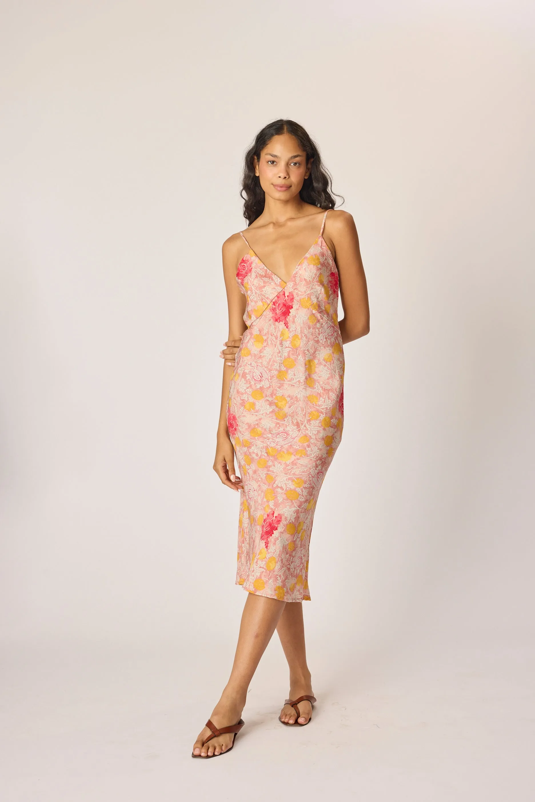 Back-Pocket Cotton-Blend EVE SLIP DRESS