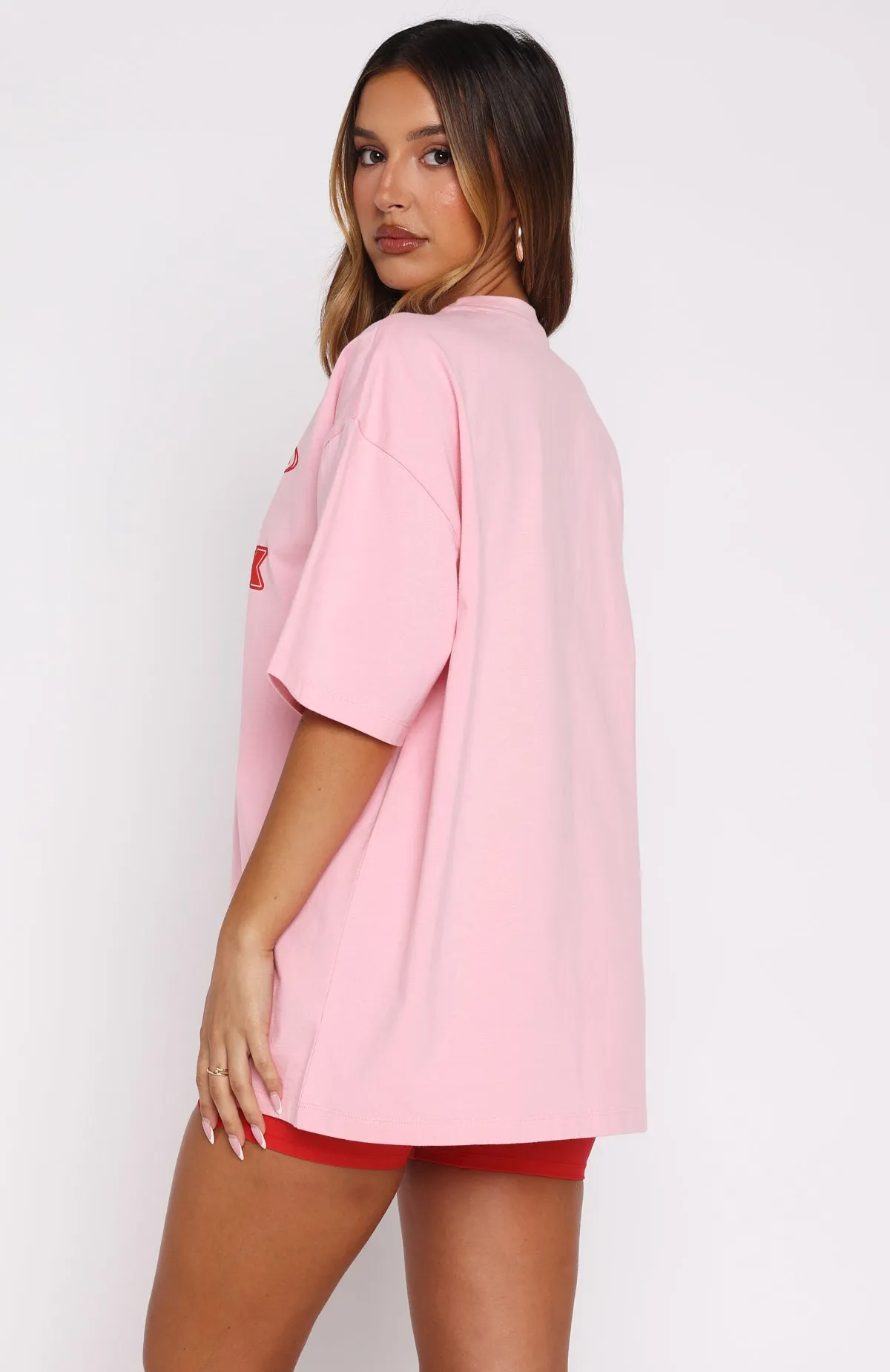 Luxe Layer Ready To Go Oversized Tee Pink
