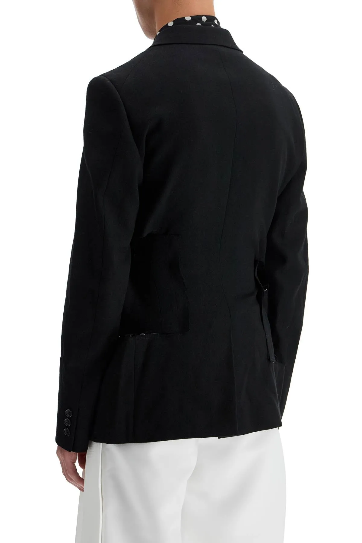 reconstructed effect jacket PN J012 BLACK