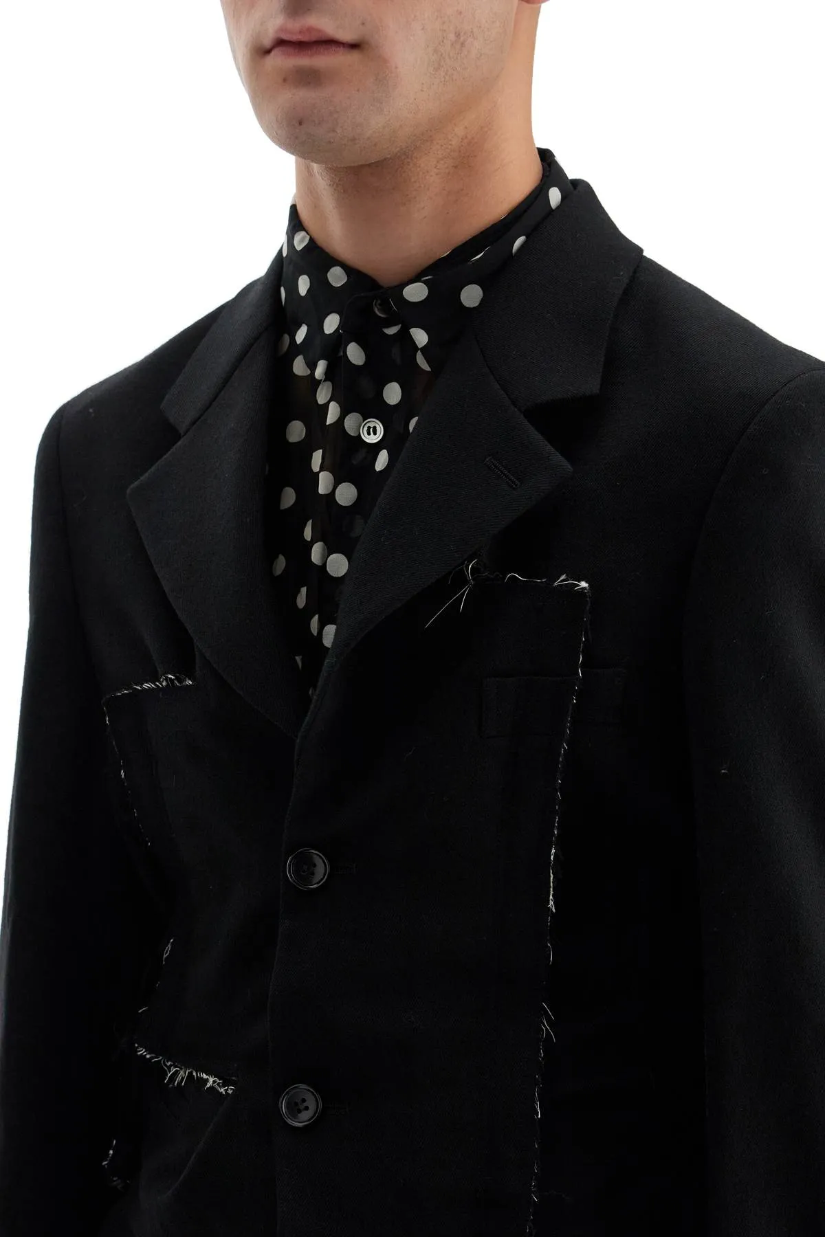 reconstructed effect jacket PN J012 BLACK