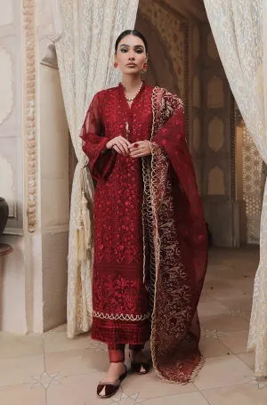 Red Pakistani Dress with Elegant Embroidery #PF359