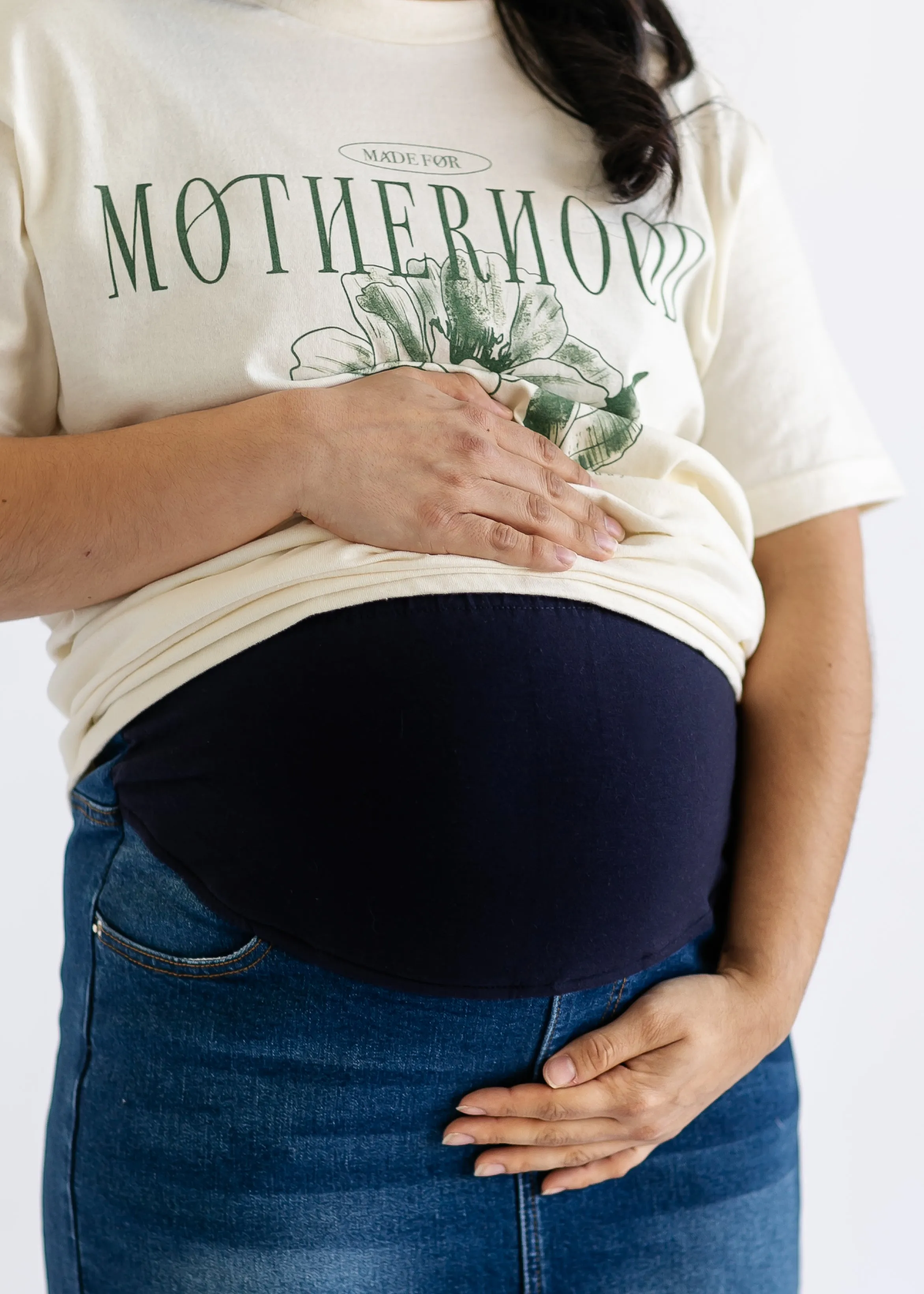 Reece Maternity Long Denim Skirt - FINAL SALE