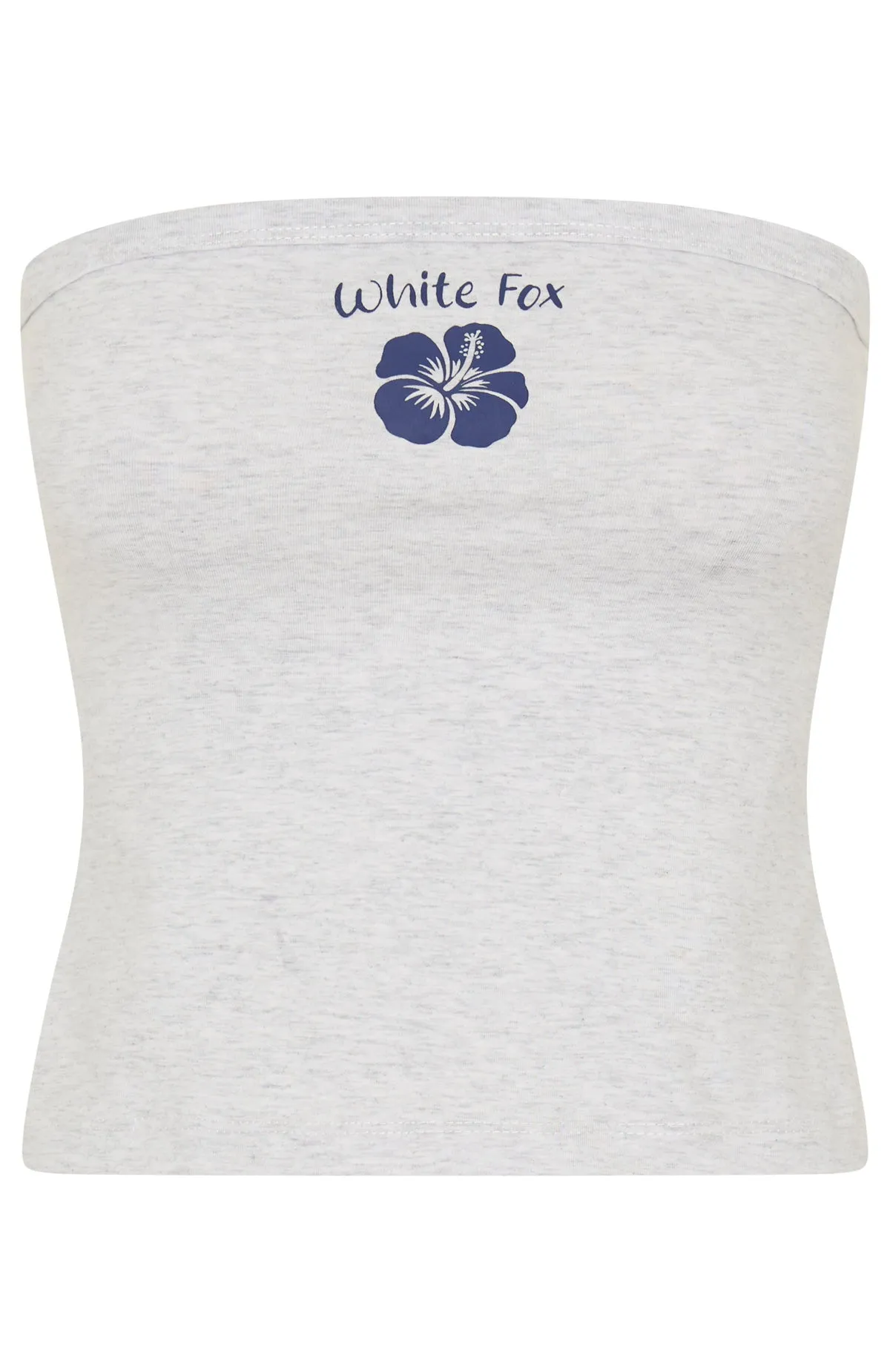 Buy Your Own Flowers Strapless Top Grey Marle Hidden Zipper Pocket