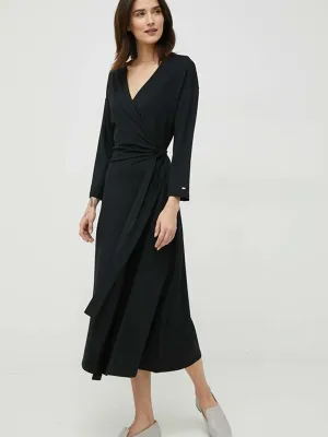 Reg Visc Wrap Knee Dress 7/8