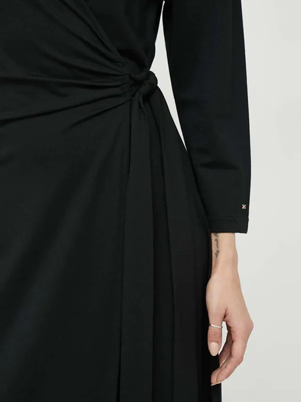 Reg Visc Wrap Knee Dress 7/8