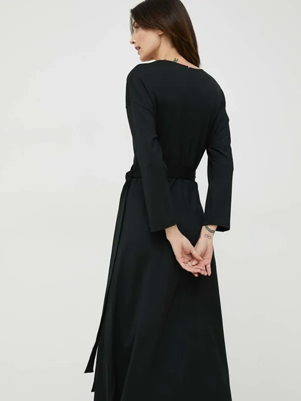 Reg Visc Wrap Knee Dress 7/8