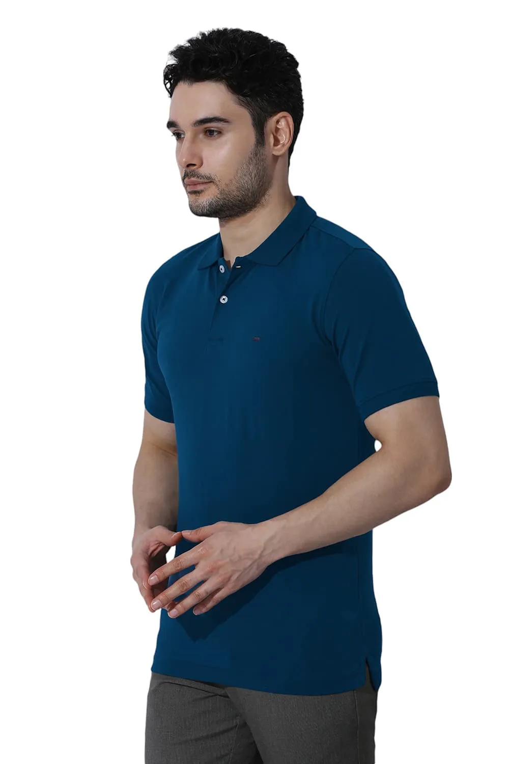 Regular Fit Cotton Solid Polo T-Shirts
