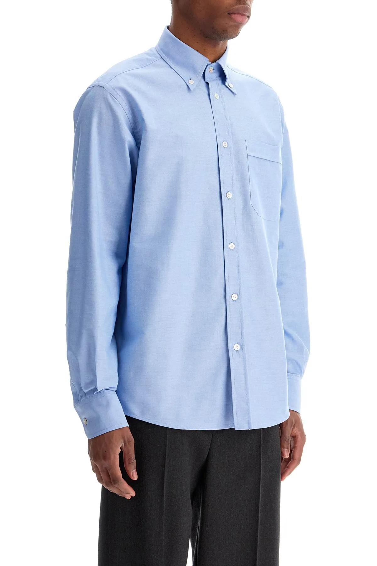 regular fit shirt with pocket 6V3ABQ35AL2 CELESTE
