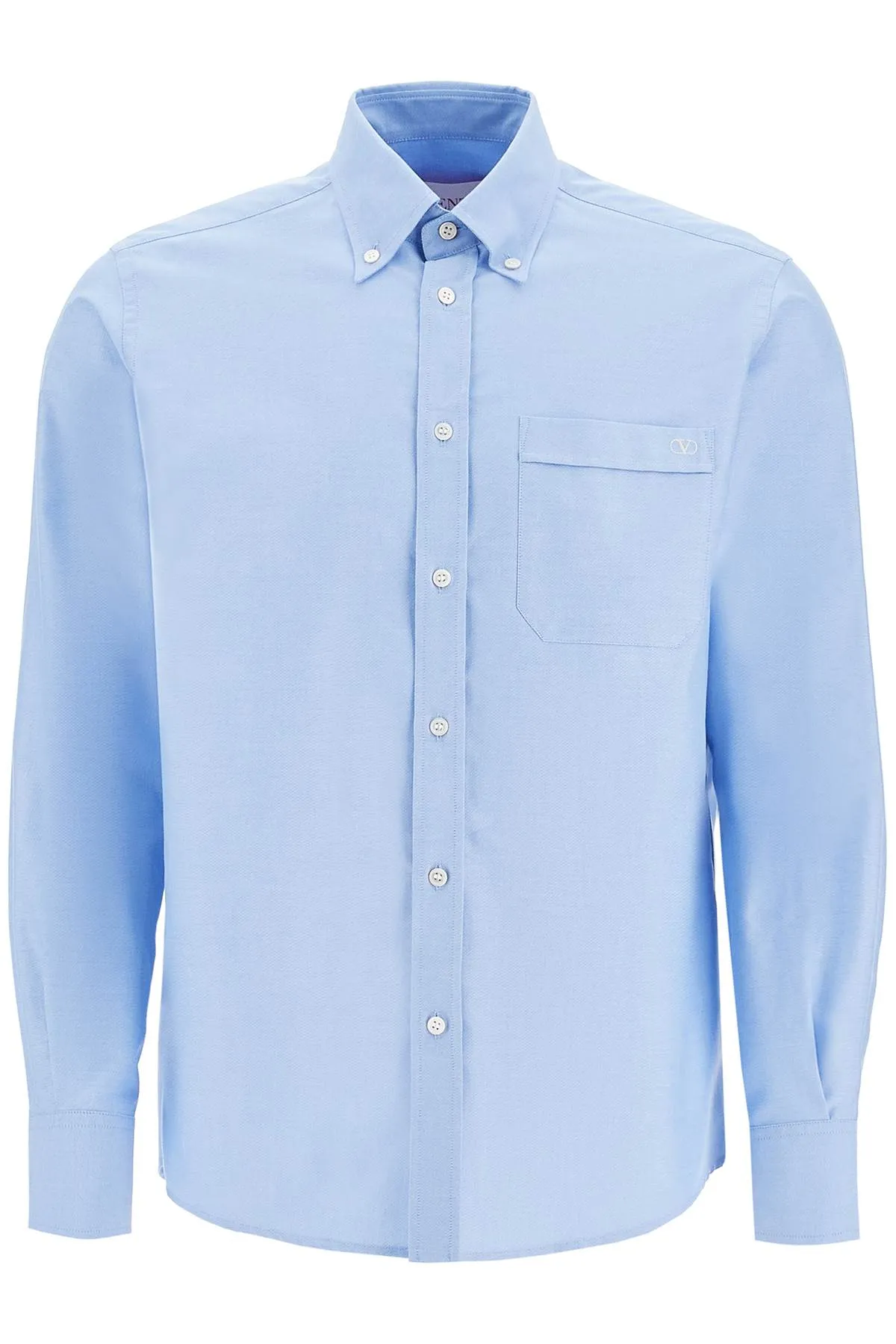 regular fit shirt with pocket 6V3ABQ35AL2 CELESTE