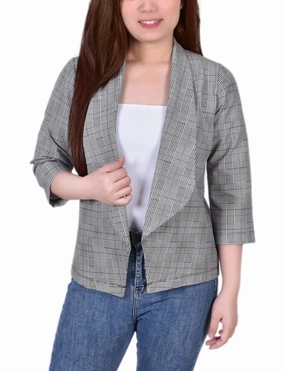 ZonalVentilation Temperature Regulating Fibers Petite 3/4 Sleeve Ponte Jacket