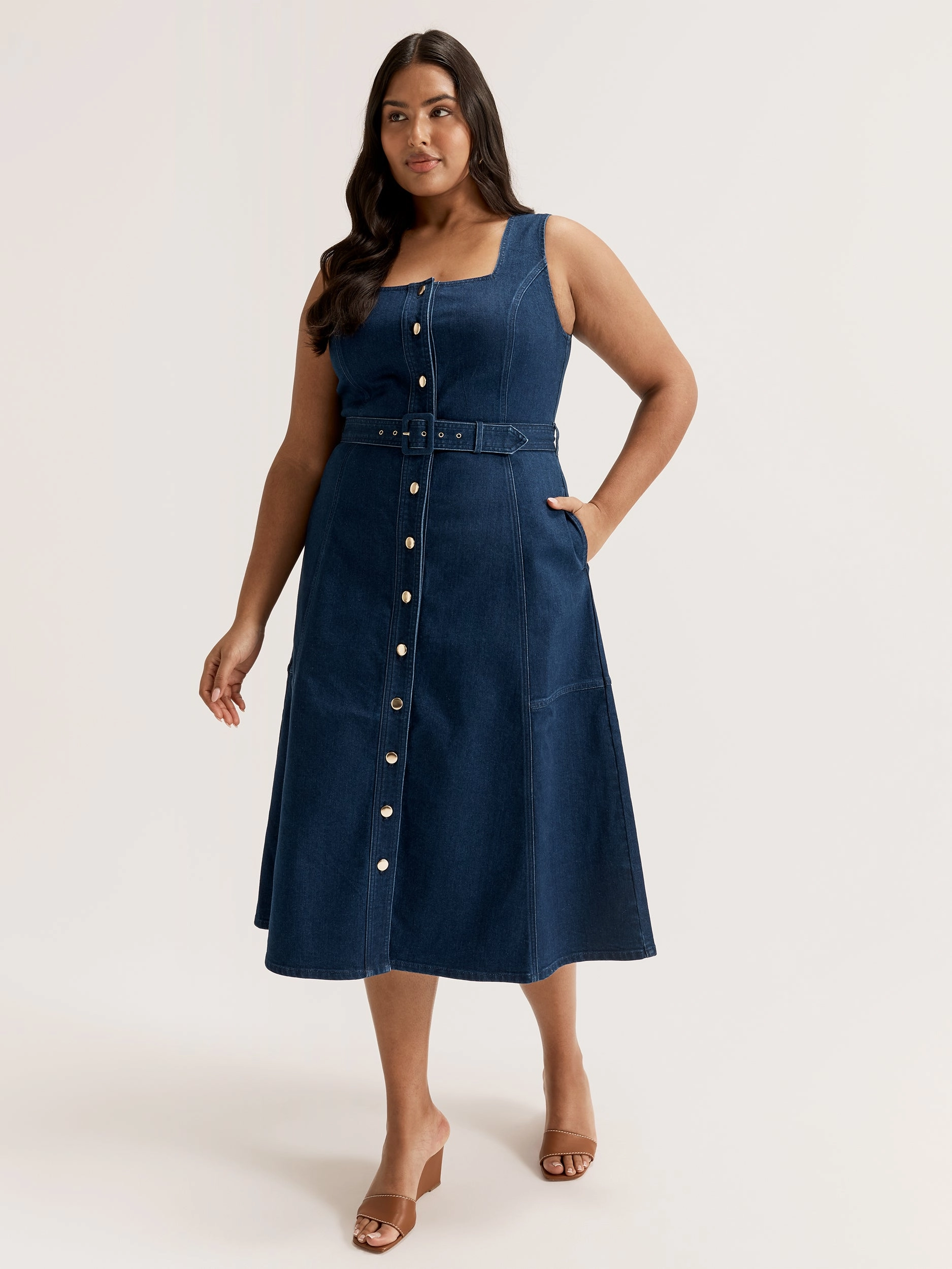Work Flex Jagger Denim Dress