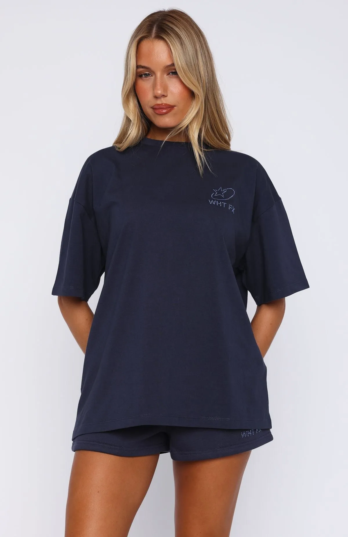 Colorfast Clothing Always Shining Oversized Tee Navy